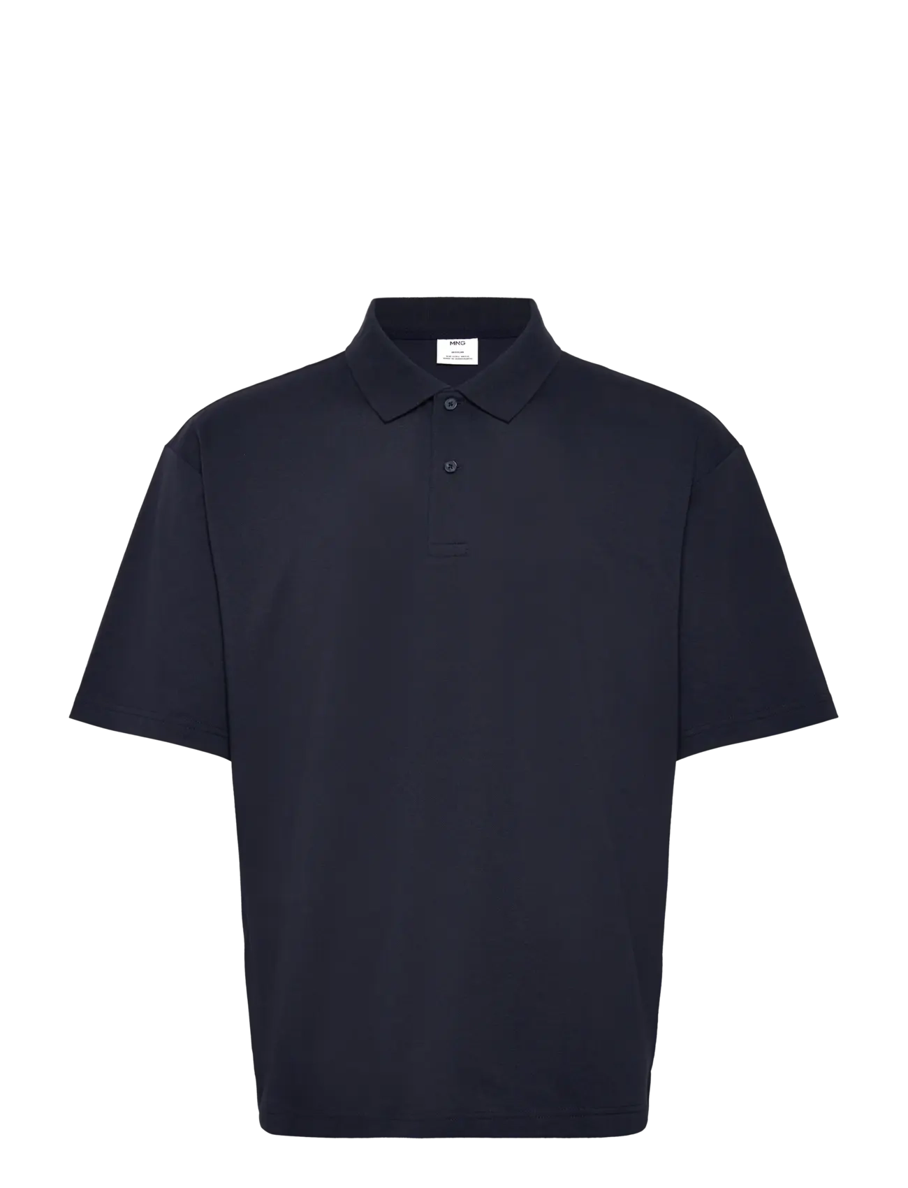 Mango Relaxed-fit cotton piqué polo shirt - Poloshirts - NAVY / navy