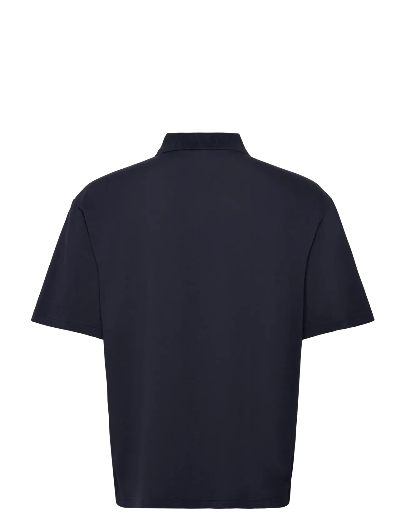 Mango - Relaxed-fit cotton piqué polo shirt - kortärmade pikéer - navy - 1