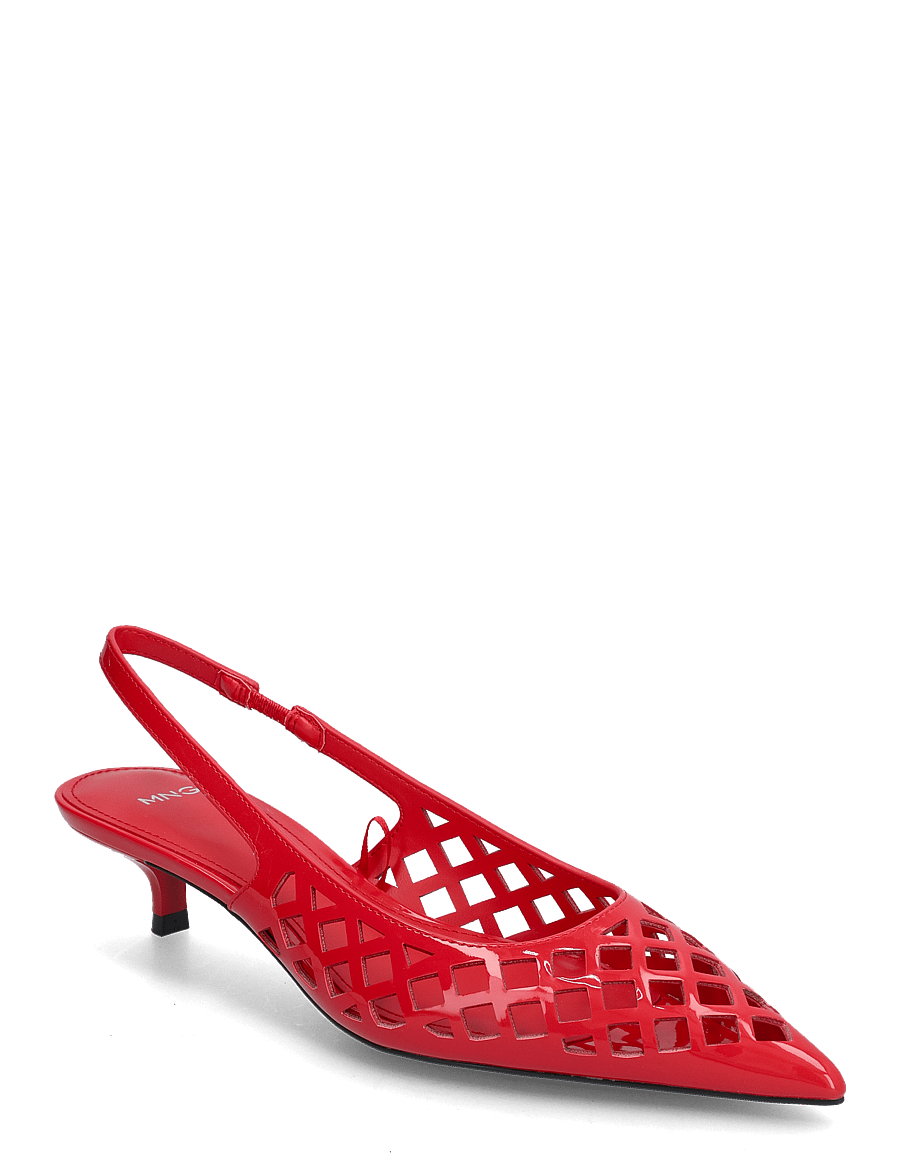 Mango - Die-cut kitten shoes - slingbacks mit absatz - red - 1