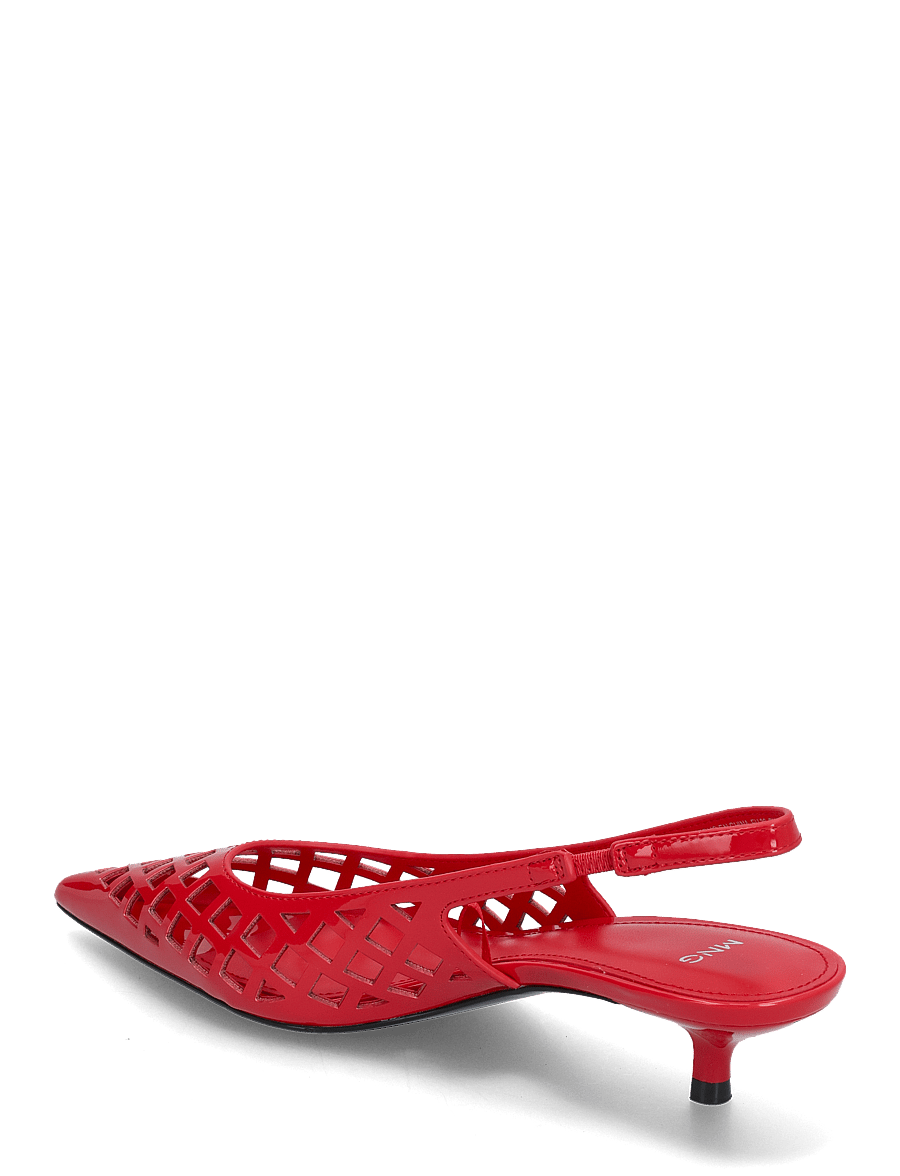 Mango - Die-cut kitten shoes - slingbacks mit absatz - red - 3