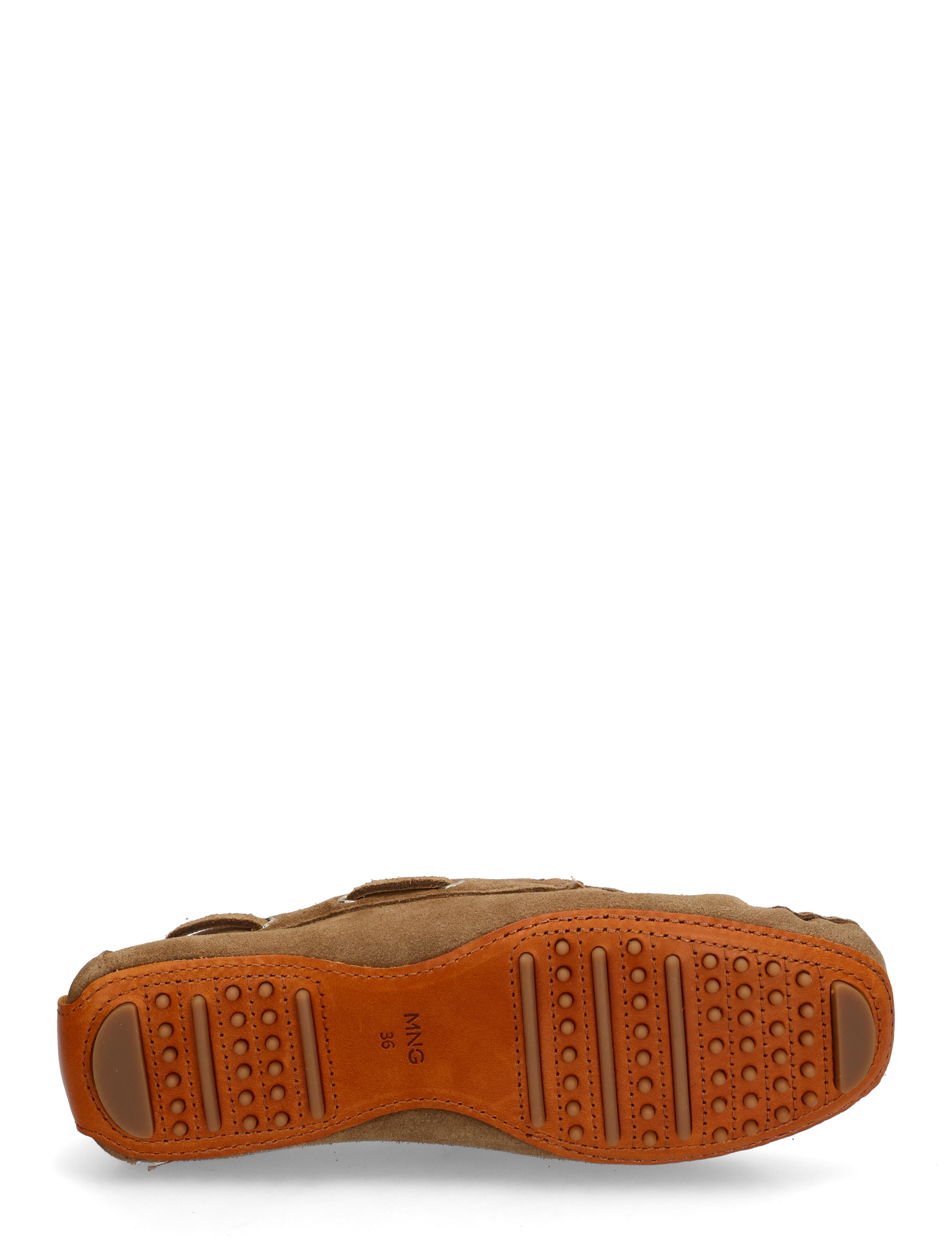 Mango - Suede boat shoes with laces - damen - medium brown - 5