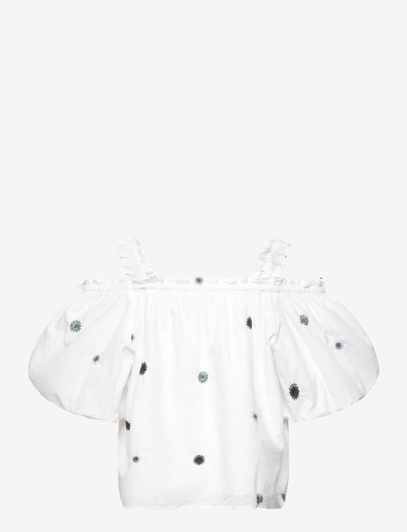 Mango - Cotton blouse with embroidered details - die niedrigsten preise - white - 1