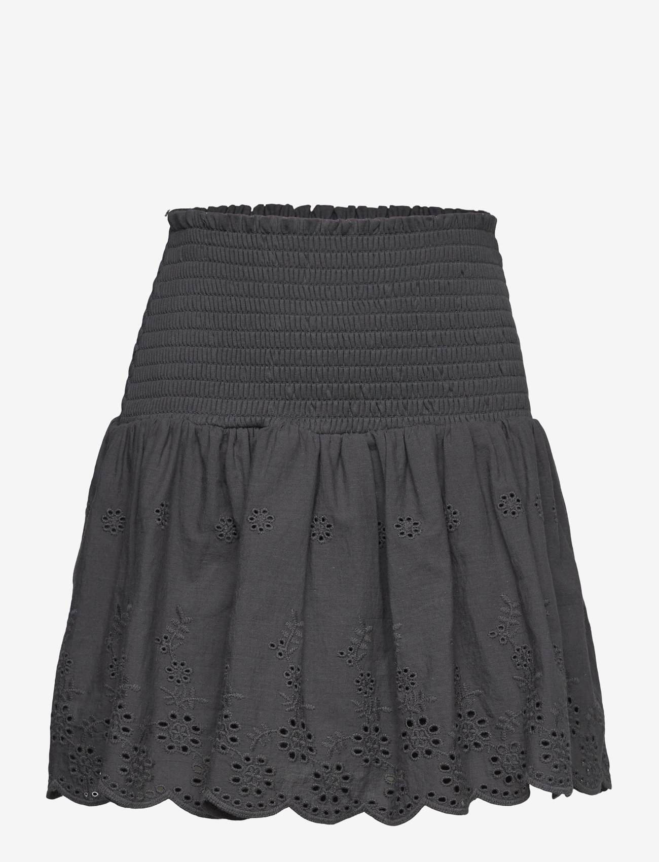 Mango - English-embroidered mini-skirt - charcoal - 0