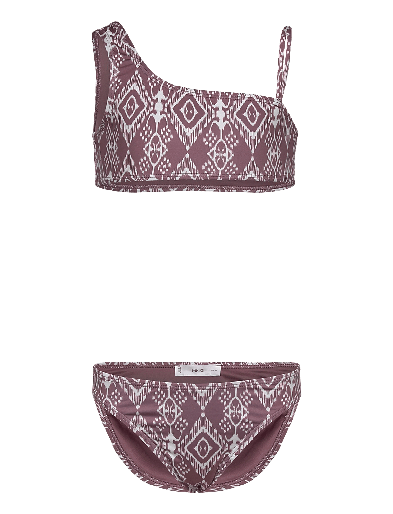 Mango - Bikini with ethnic print - bikinis - dark red - 0