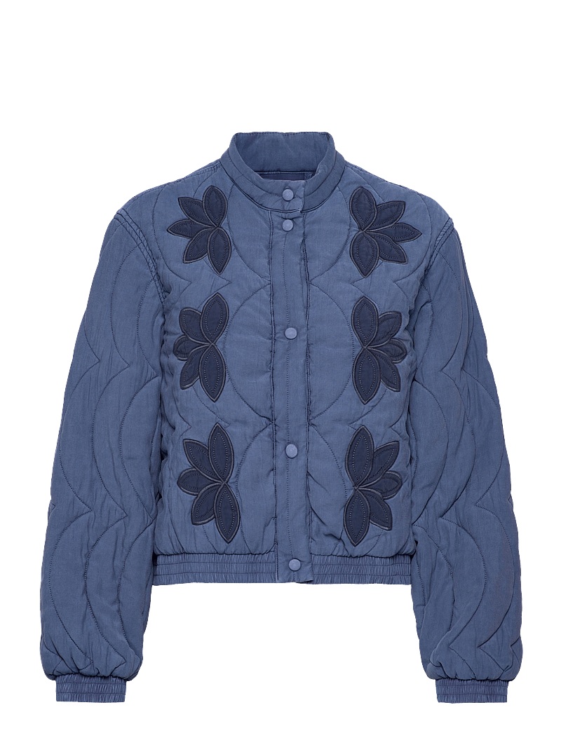 Mango Floral-embroidered Padded Jacket Kaufen Sie