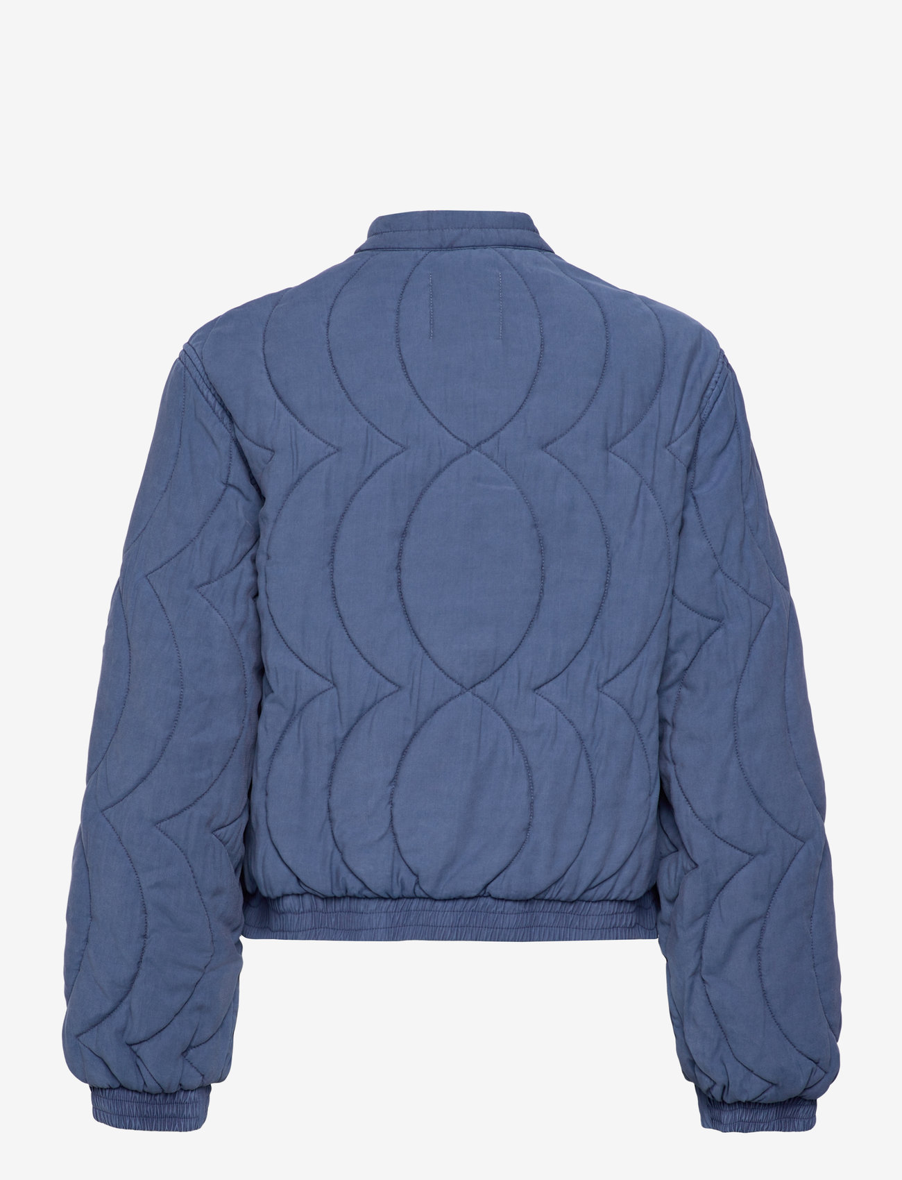 Mango - Floral-embroidered padded jacket - medium blue - 1