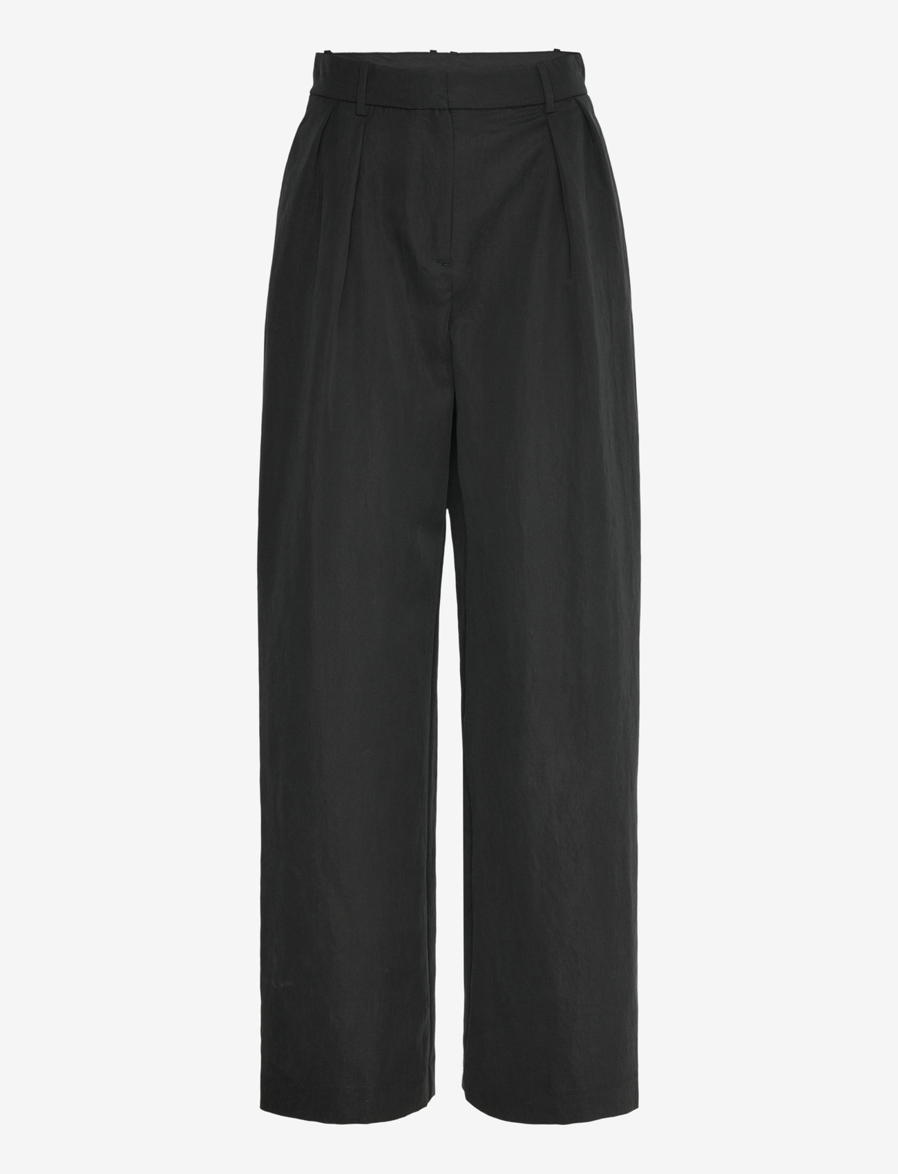 Mango - Straight lyocell suit trousers - black - 0