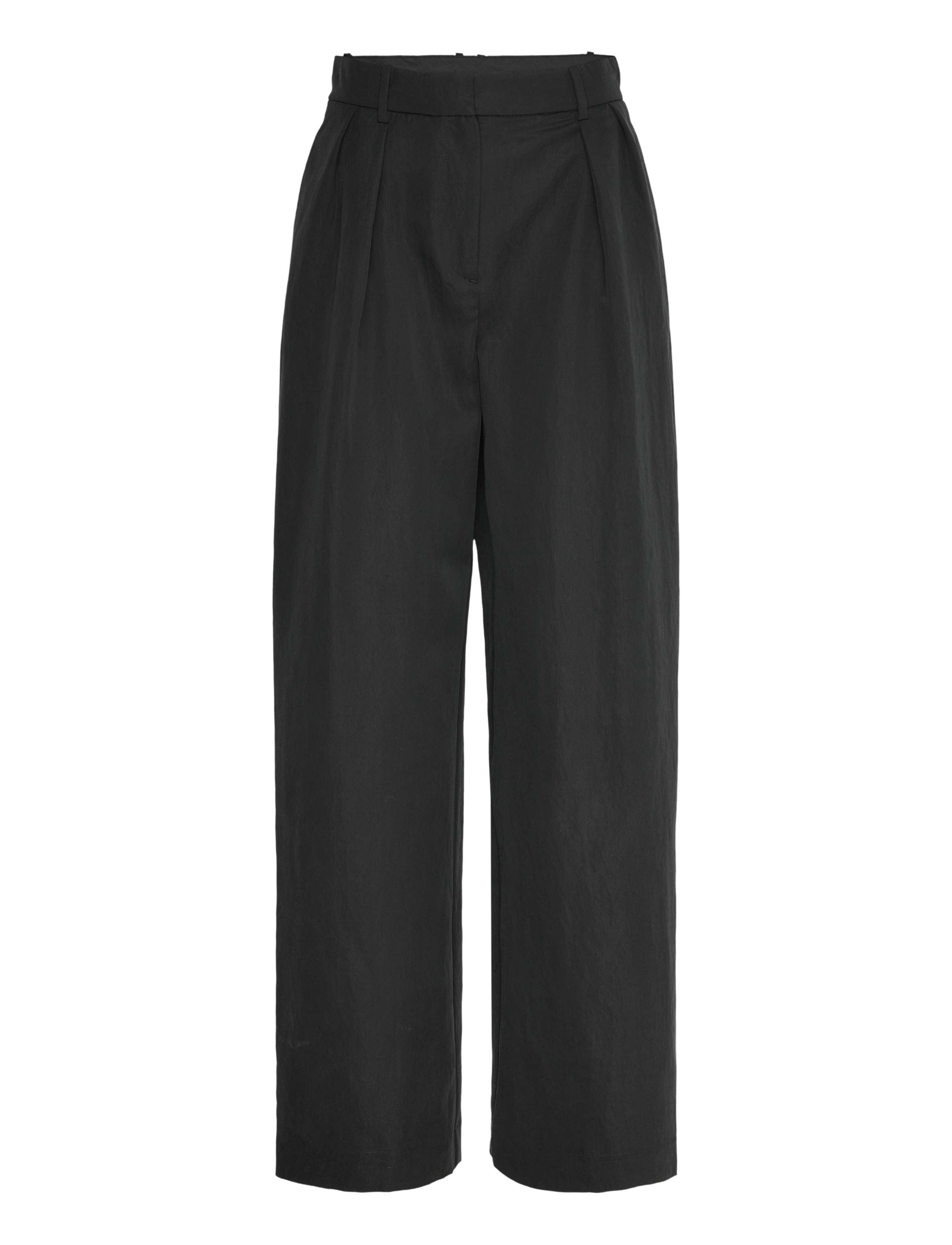 Mango Straight lyocell suit trousers - Tøj - BLACK / black