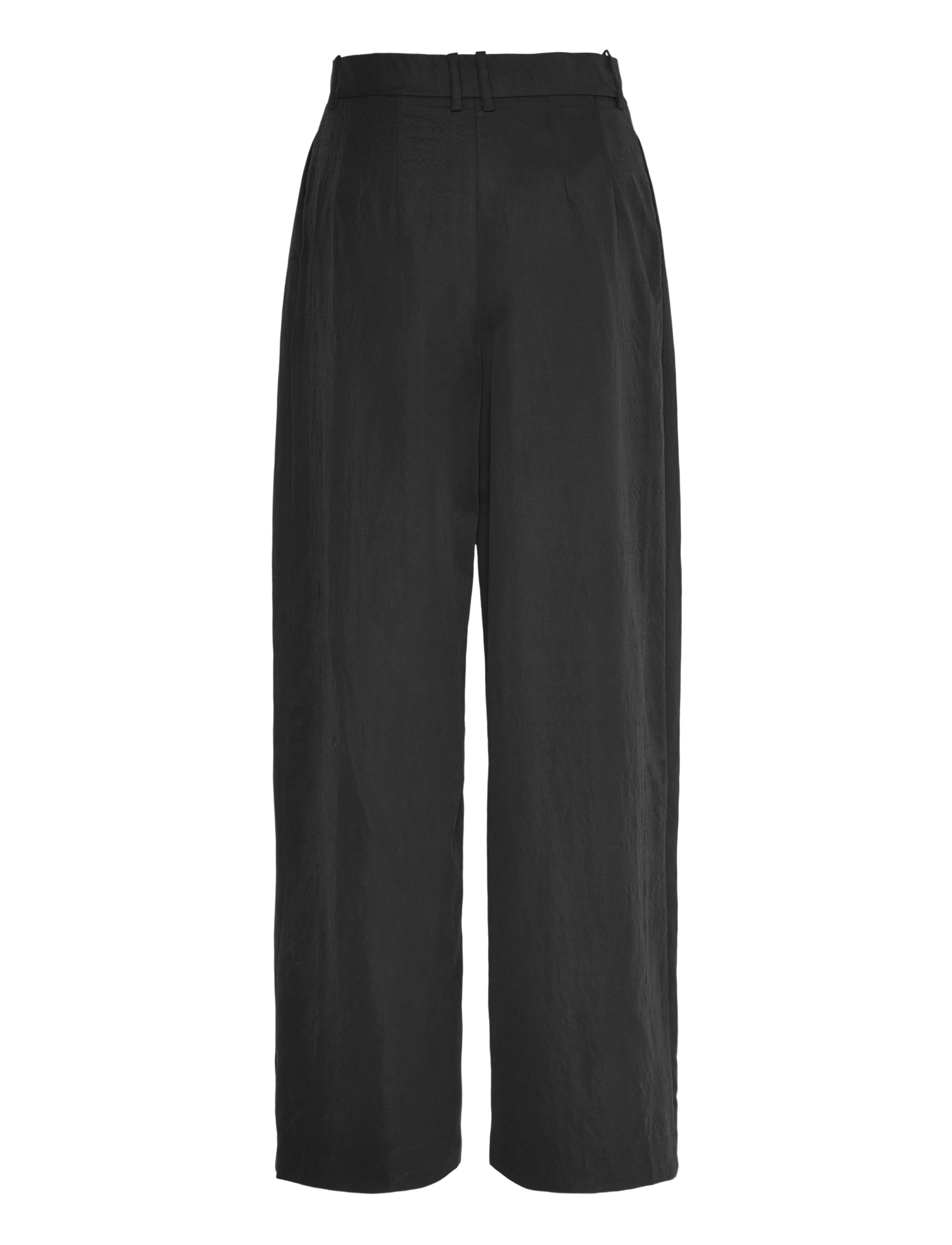 Mango - Straight lyocell suit trousers - dressbukser - black - 1