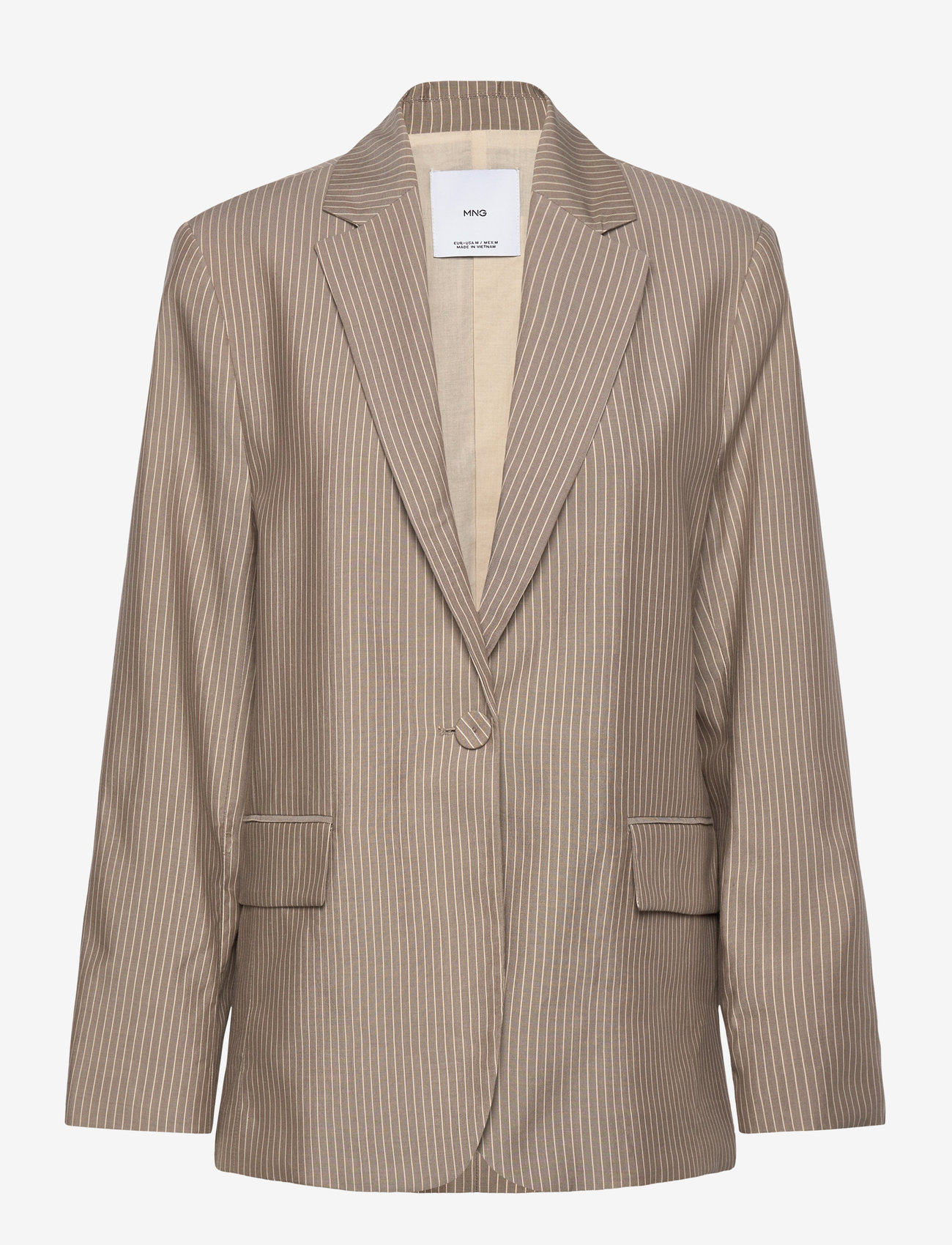 Mango - Lyocell suit blazer - einreihige blazer - medium brown - 1