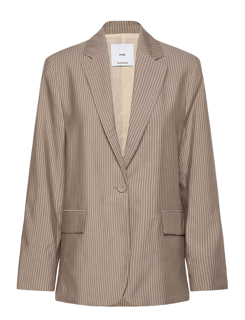 Mango - Lyocell suit blazer - einreihige blazer - medium brown - 1