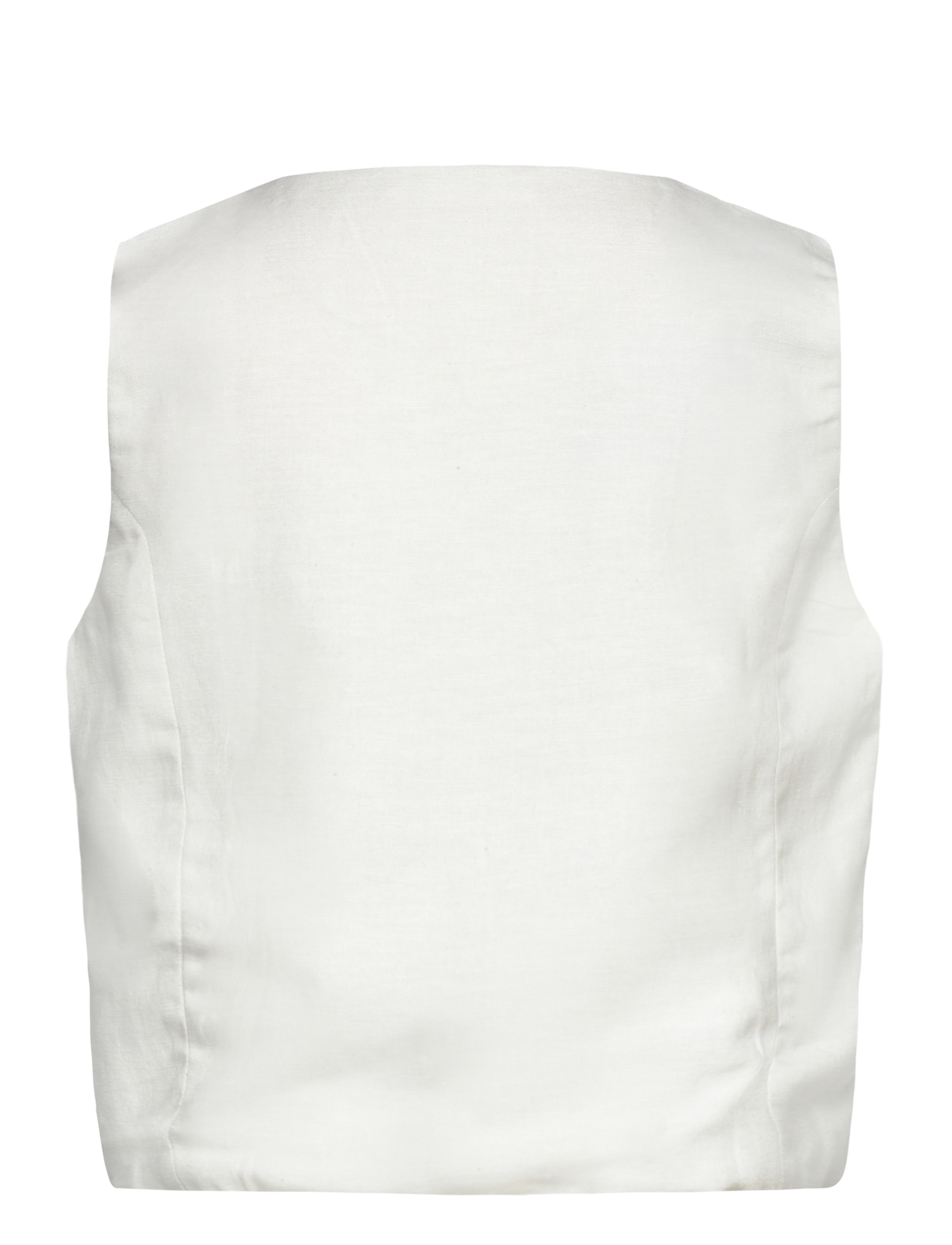 Mango - Cropped waistcoat with buttons - summer savings - white - 1