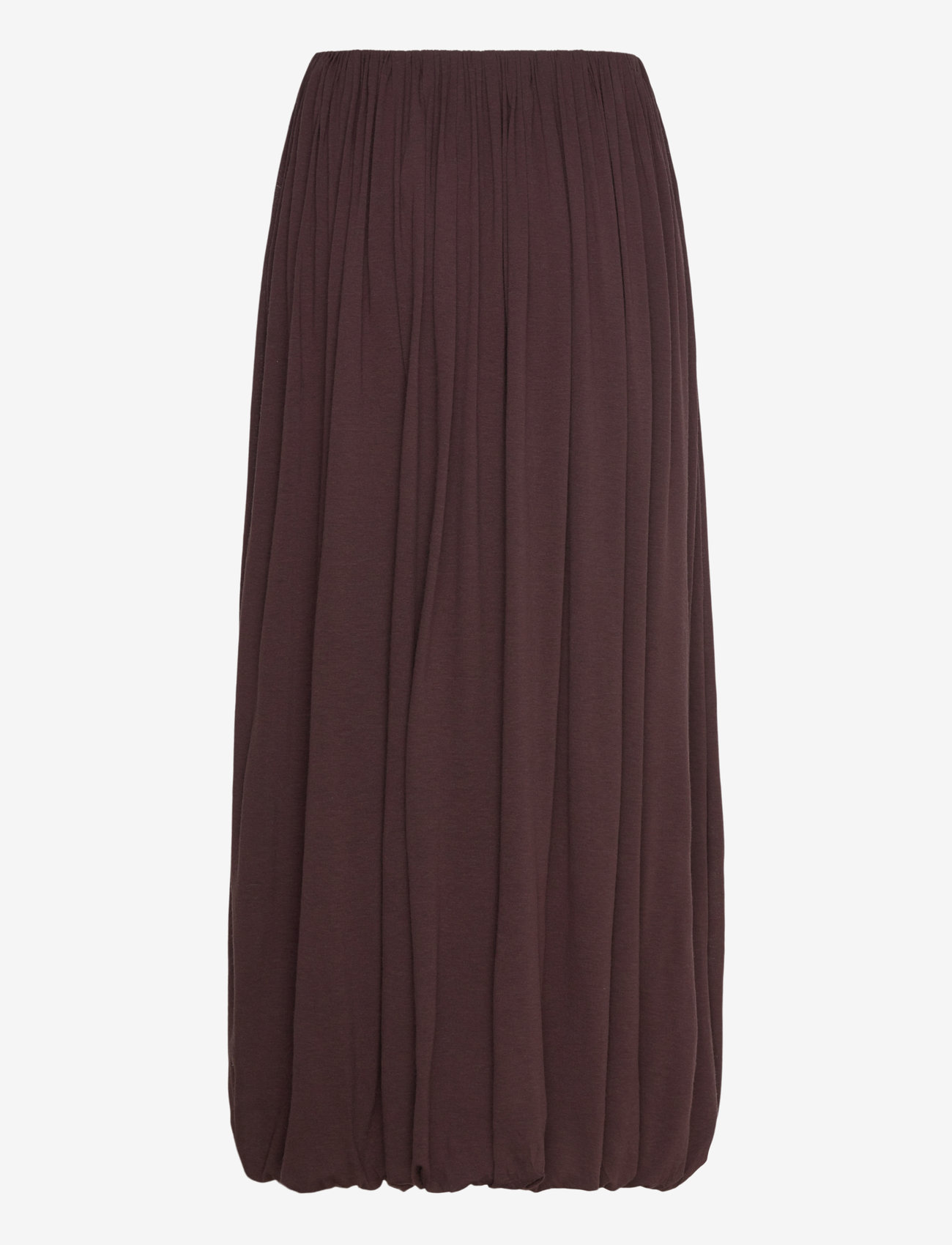 Mango - Wool-blend skirt with puffed hem - maxi röcke - dark brown - 2