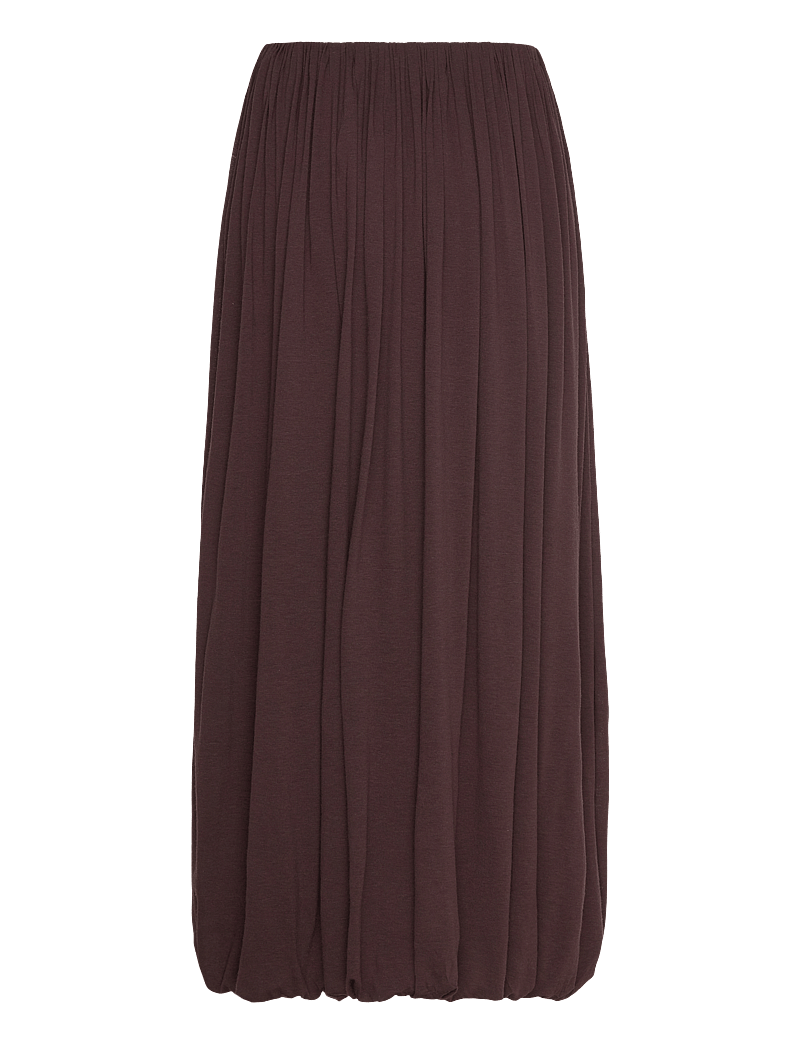 Mango - Wool-blend skirt with puffed hem - maxi röcke - dark brown - 2