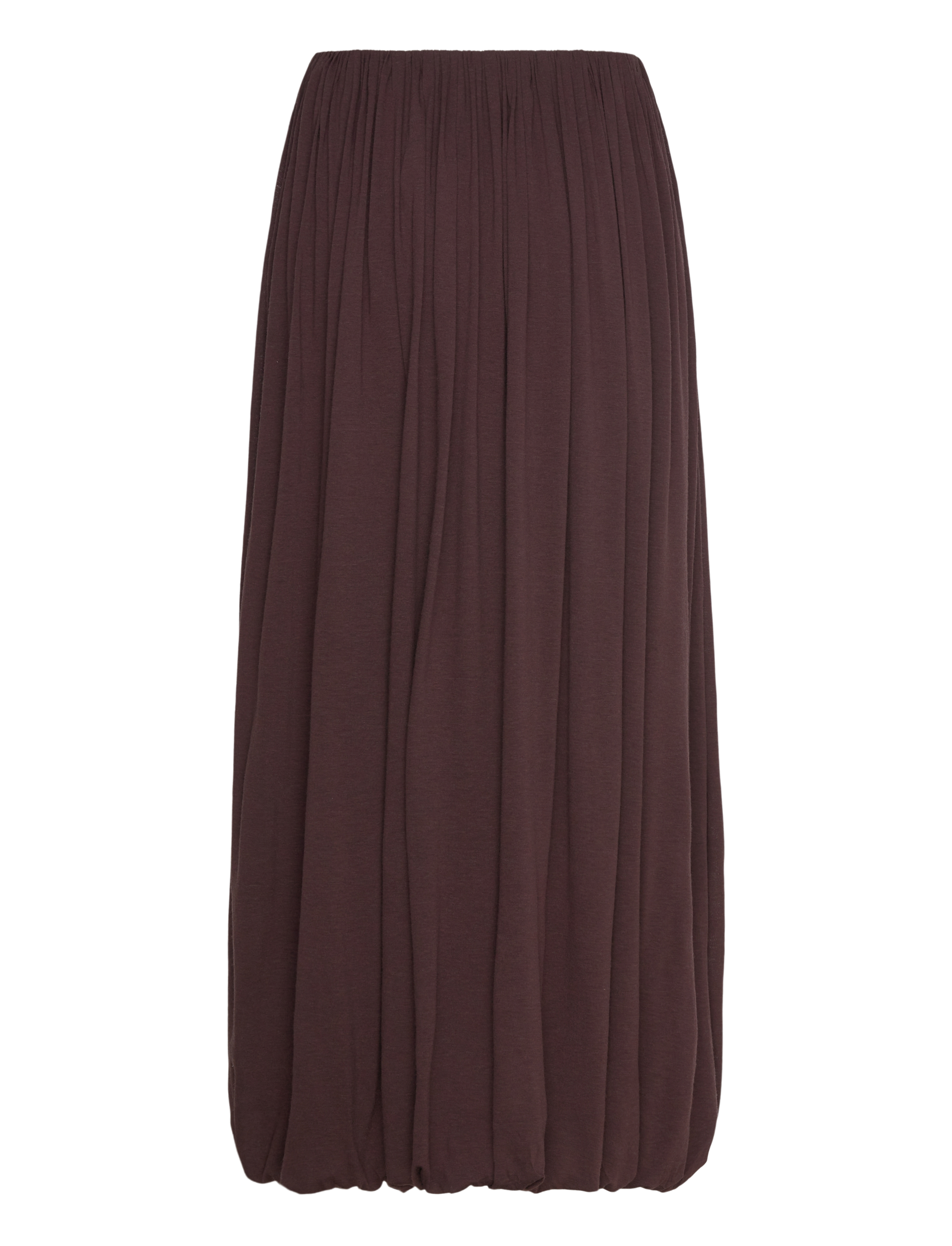 Mango - Wool-blend skirt with puffed hem - midi-röcke - dark brown - 2