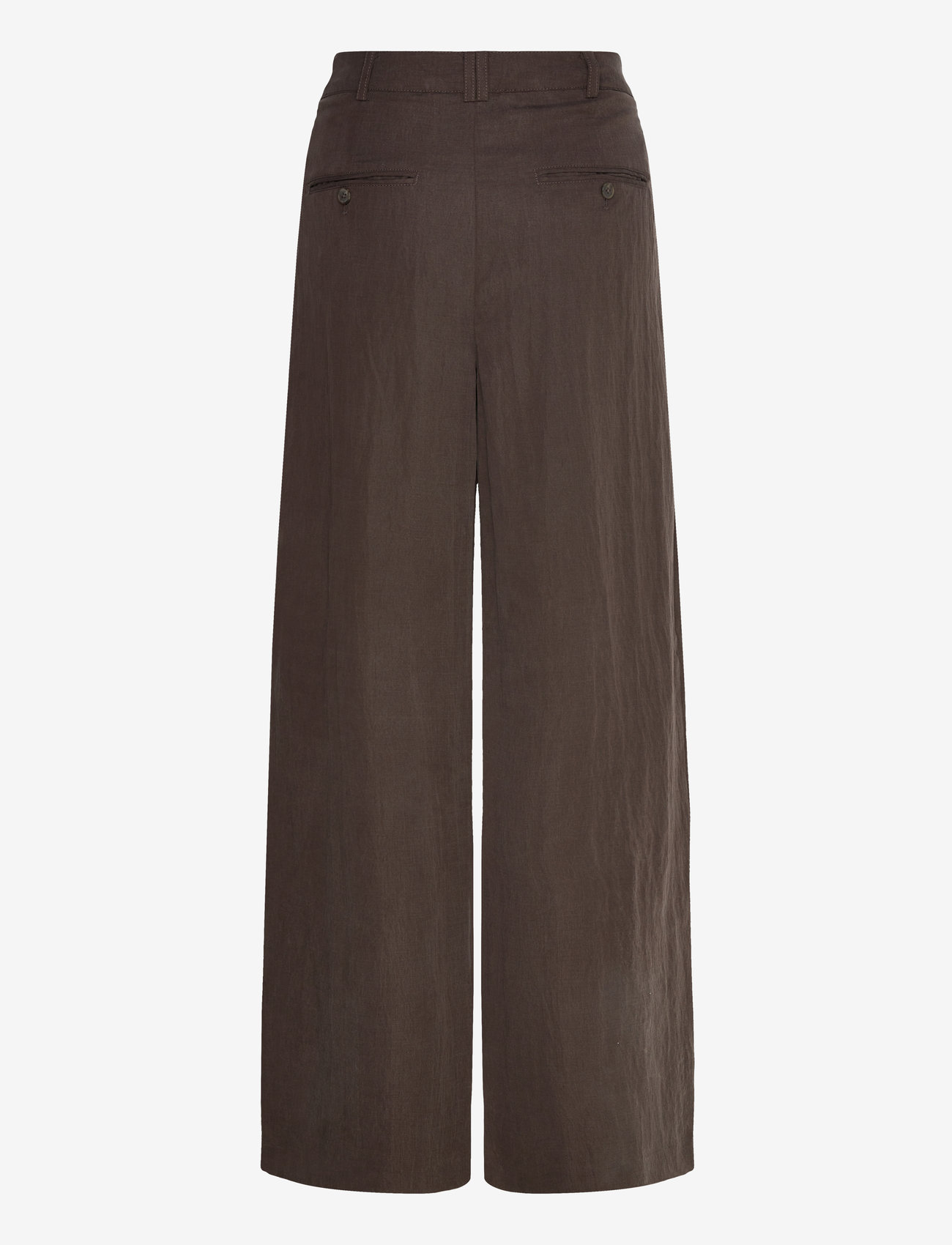 Mango - Straight-fit lyocell trousers with pleats - brown - 1