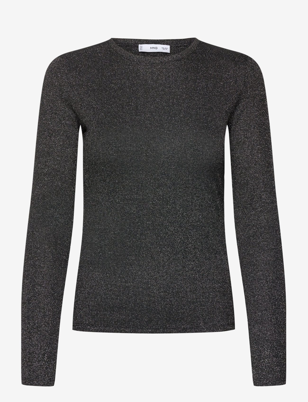 Mango - Lurex knitted t-shirt - black - 0