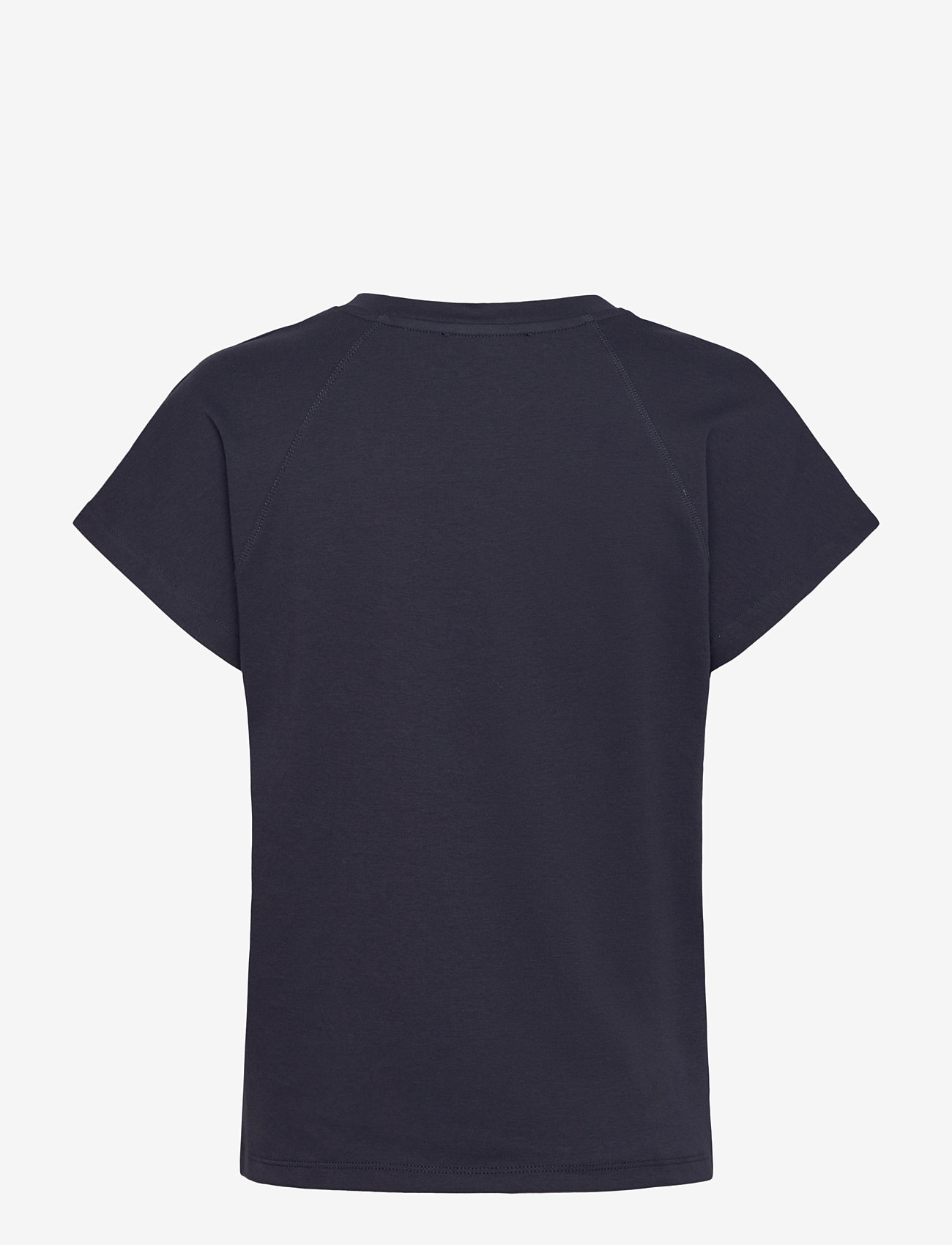 Mango - Rounded neck cotton t-shirt - t-shirts - navy - 2