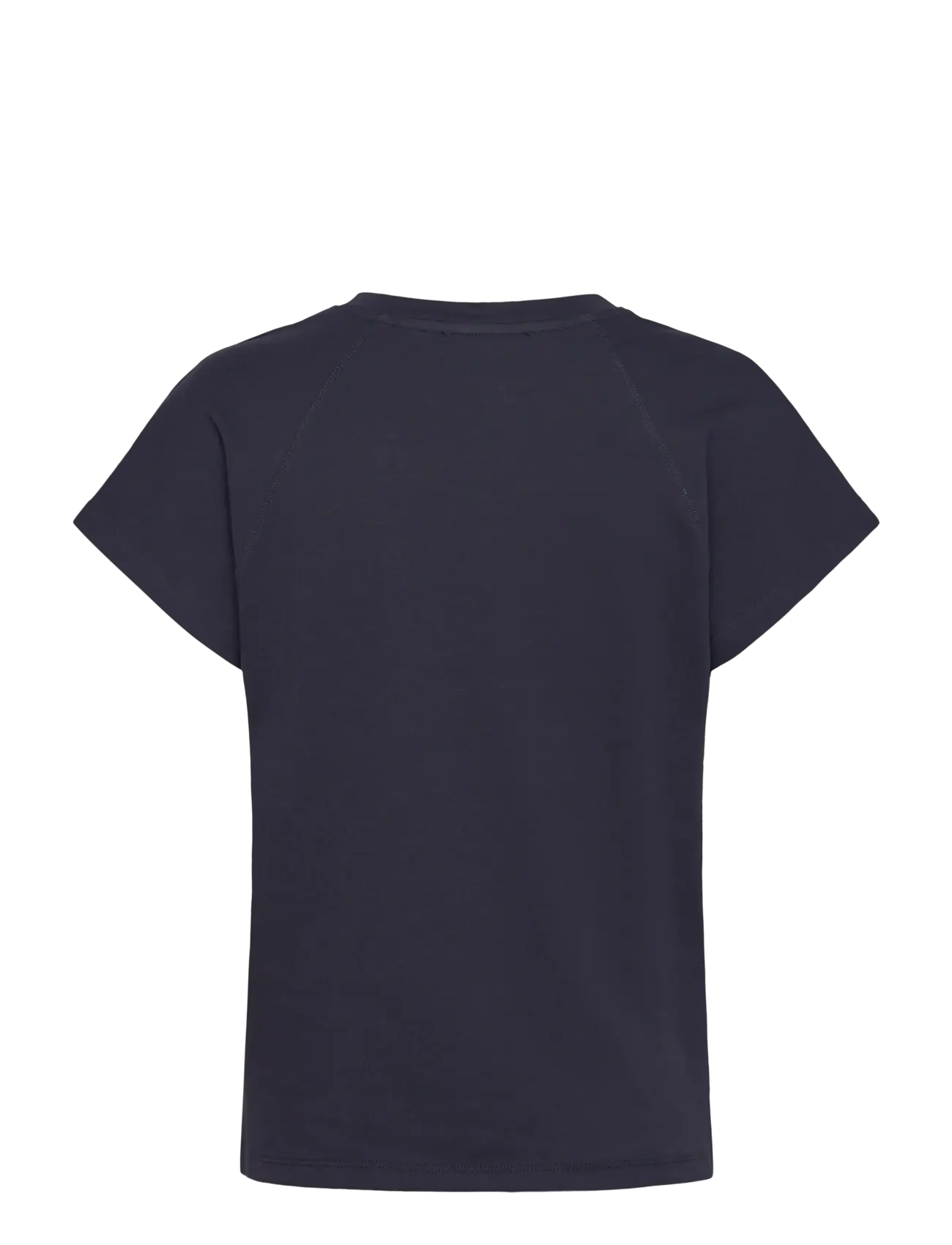 Mango - Rounded neck cotton t-shirt - navy - 2