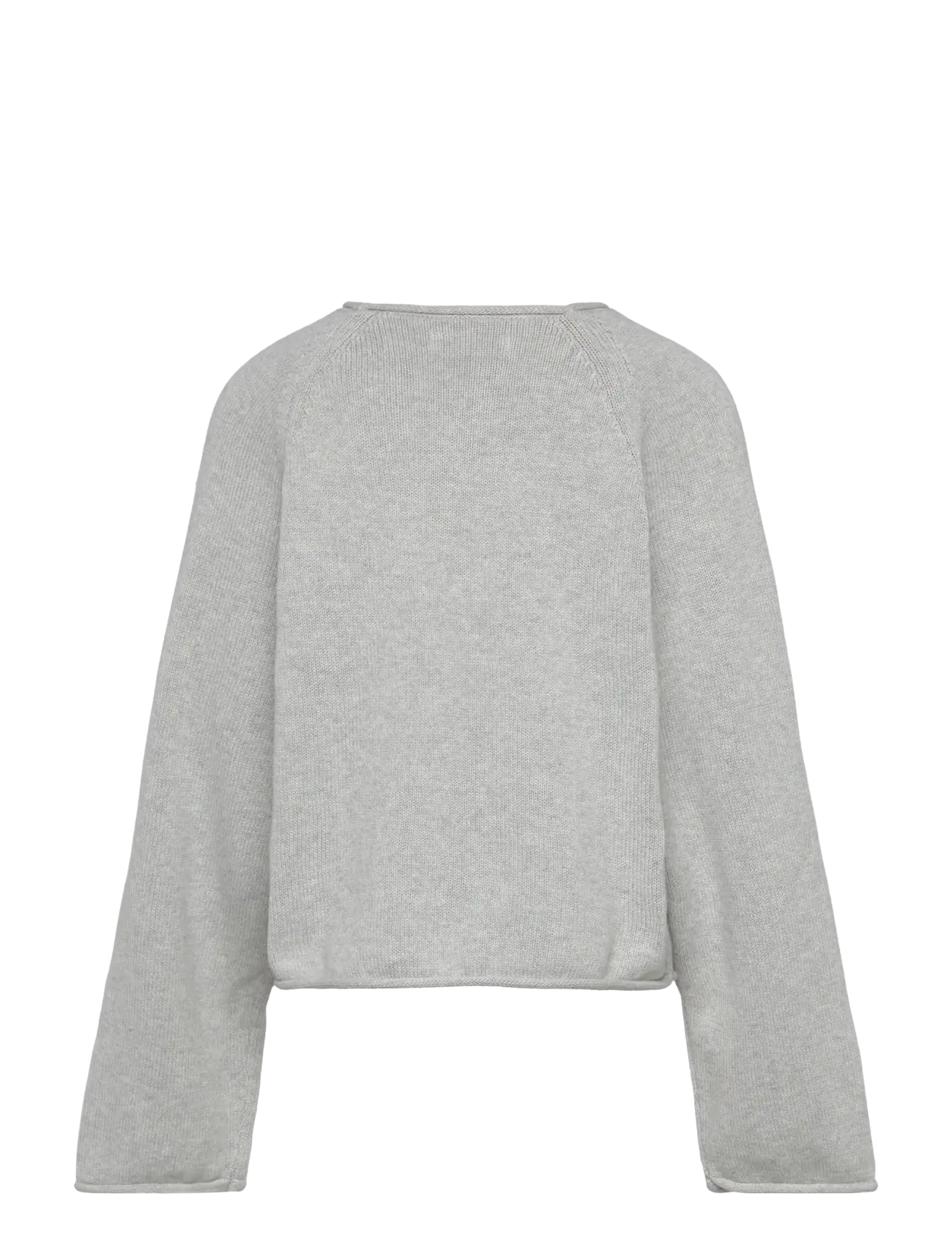 Mango - 100% cotton knitted sweater - lt pastel grey - 1