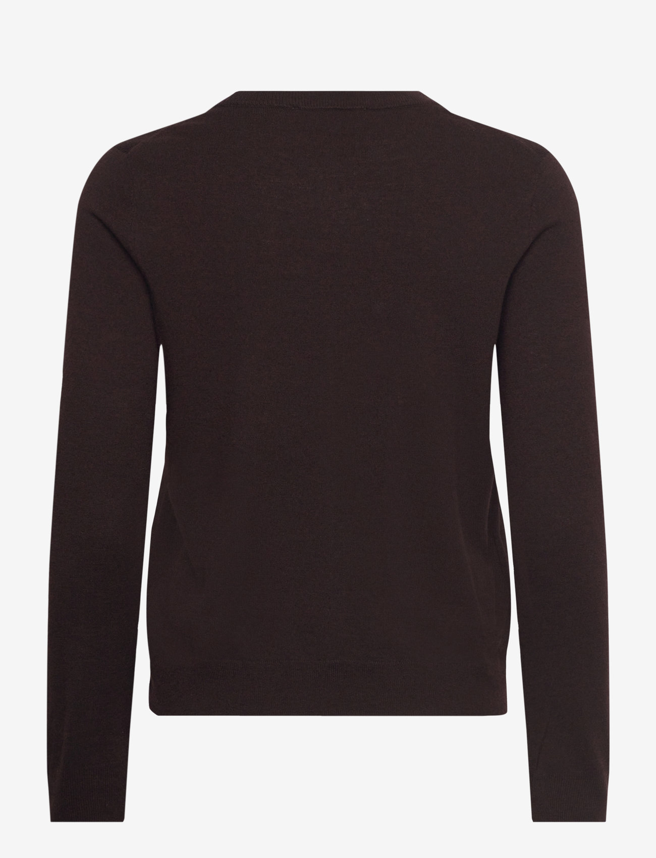Mango - Wool-blend round-neck sweater - dark brown - 2