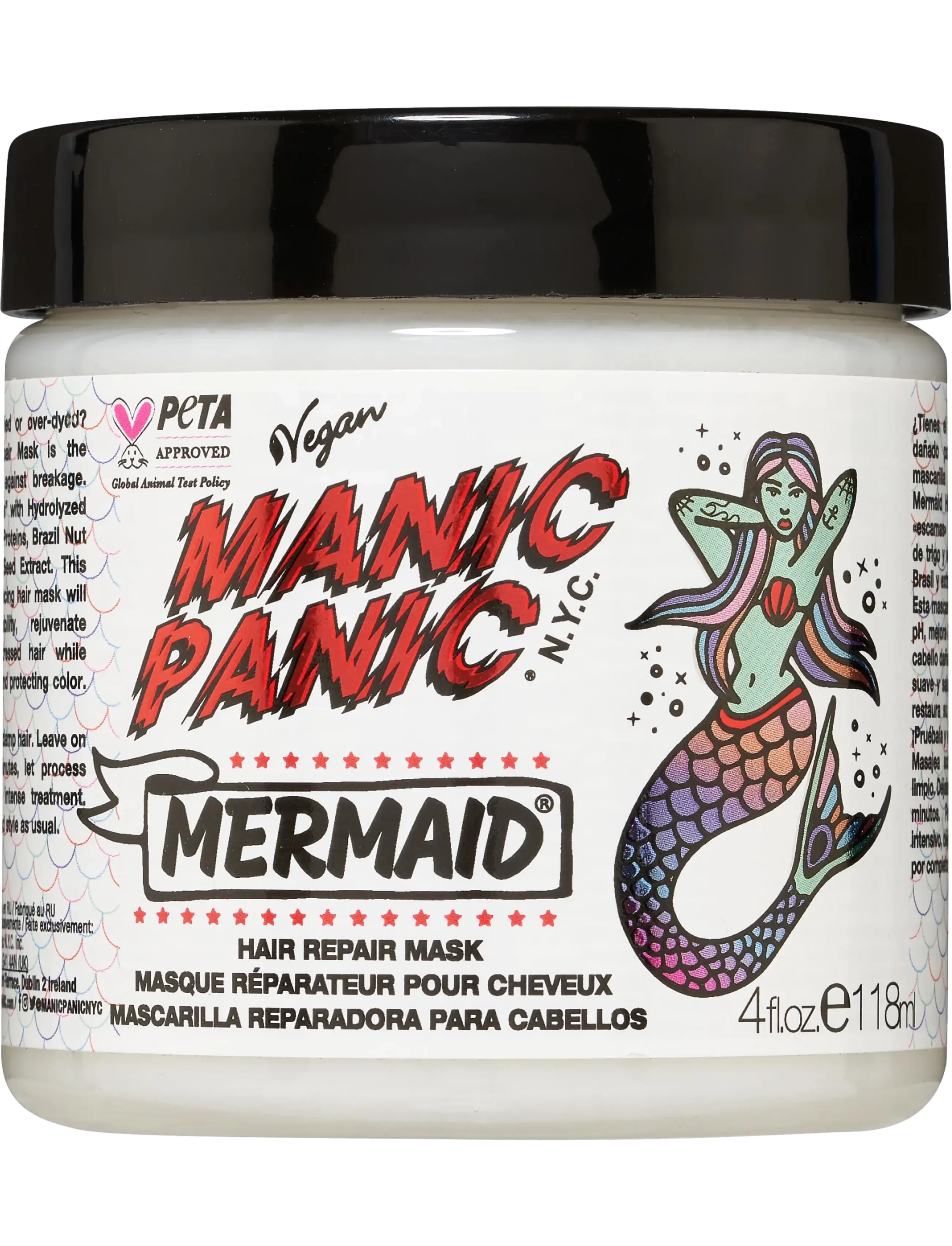 Manic Panic Mermaid Hair Repair Mask, Hair Ansigtsmaske, Nude, Str: 118 ML