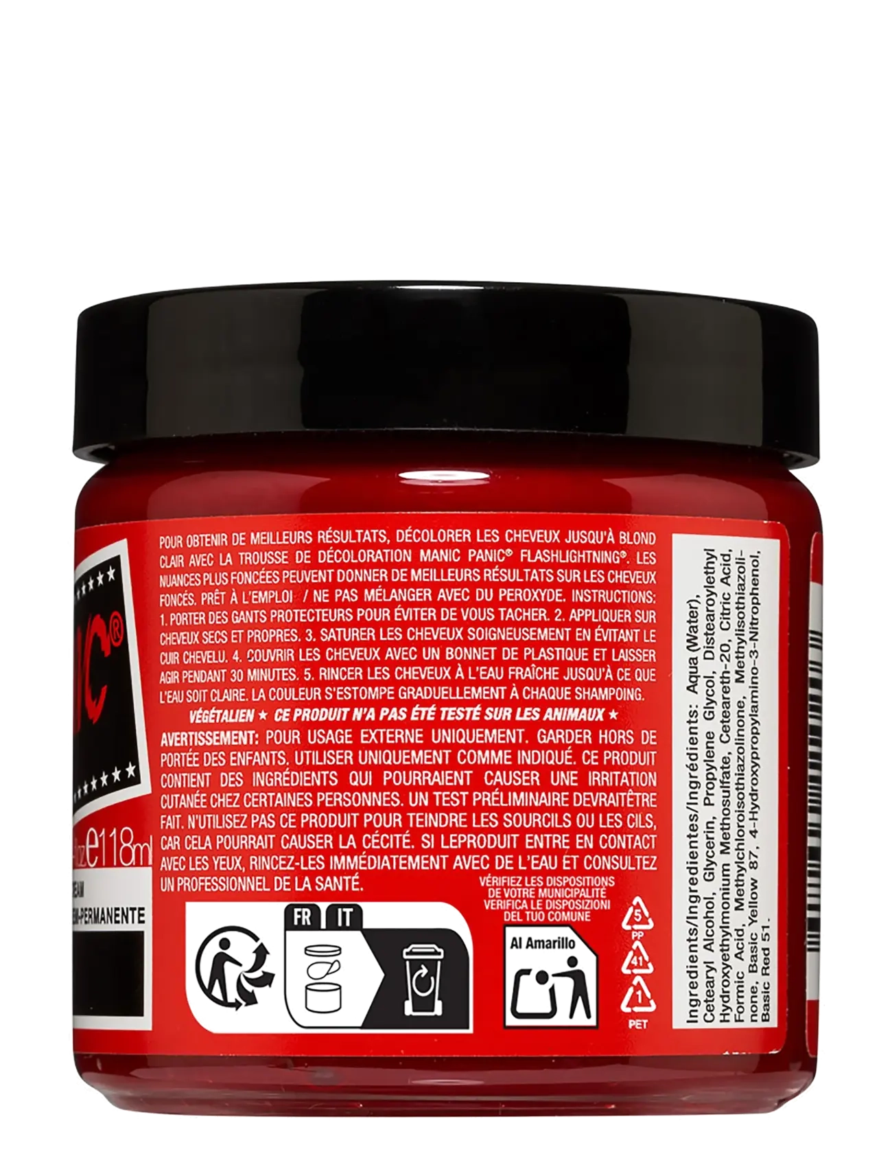 Manic Panic - Semi-permanent hair color - permanent hårfärg - pillarbox™ red - 1