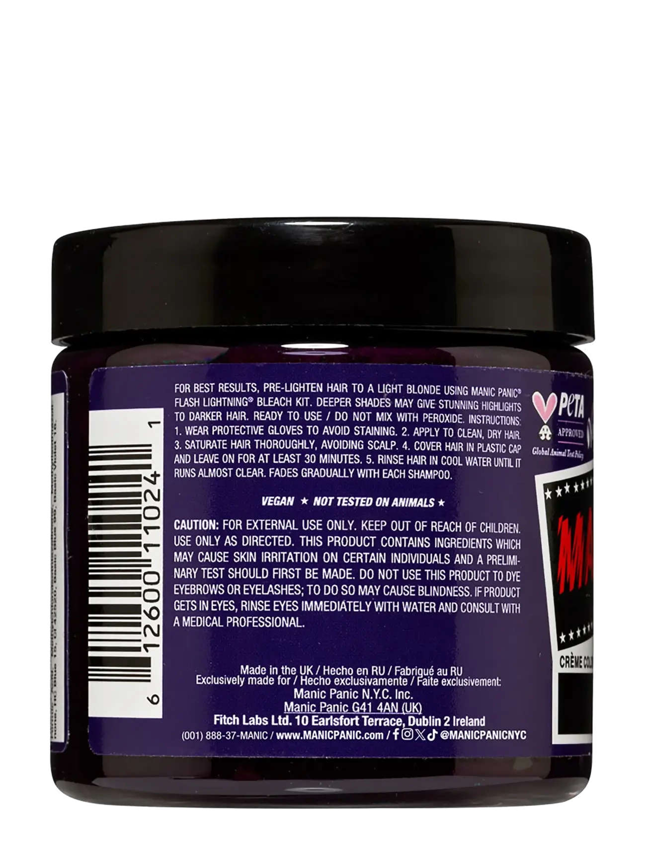 Manic Panic - Semi-permanent hair color - permanent hårfärg - purple haze® - 2