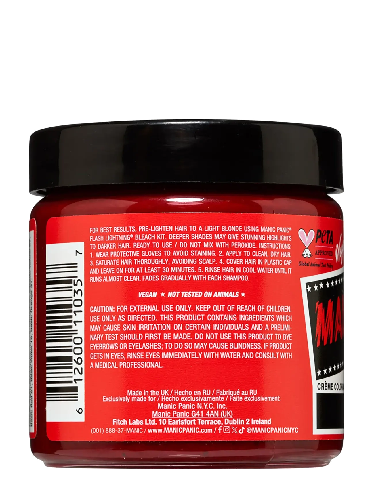Manic Panic - Semi-permanent hair color - permanent hårfärg - rock 'n' roll® red - 2