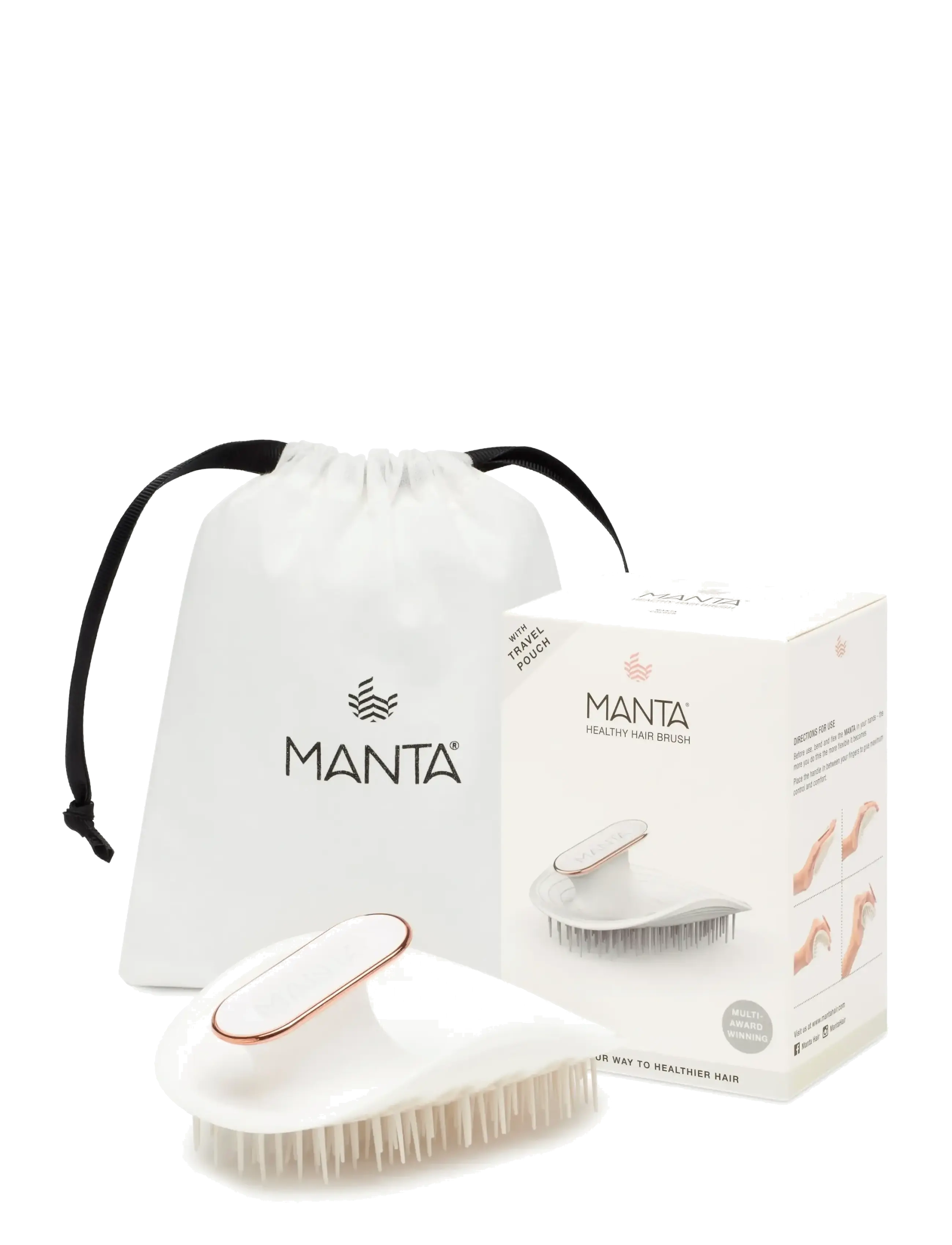 Manta - Original  - udredningsbørster - white / rose gold - 3
