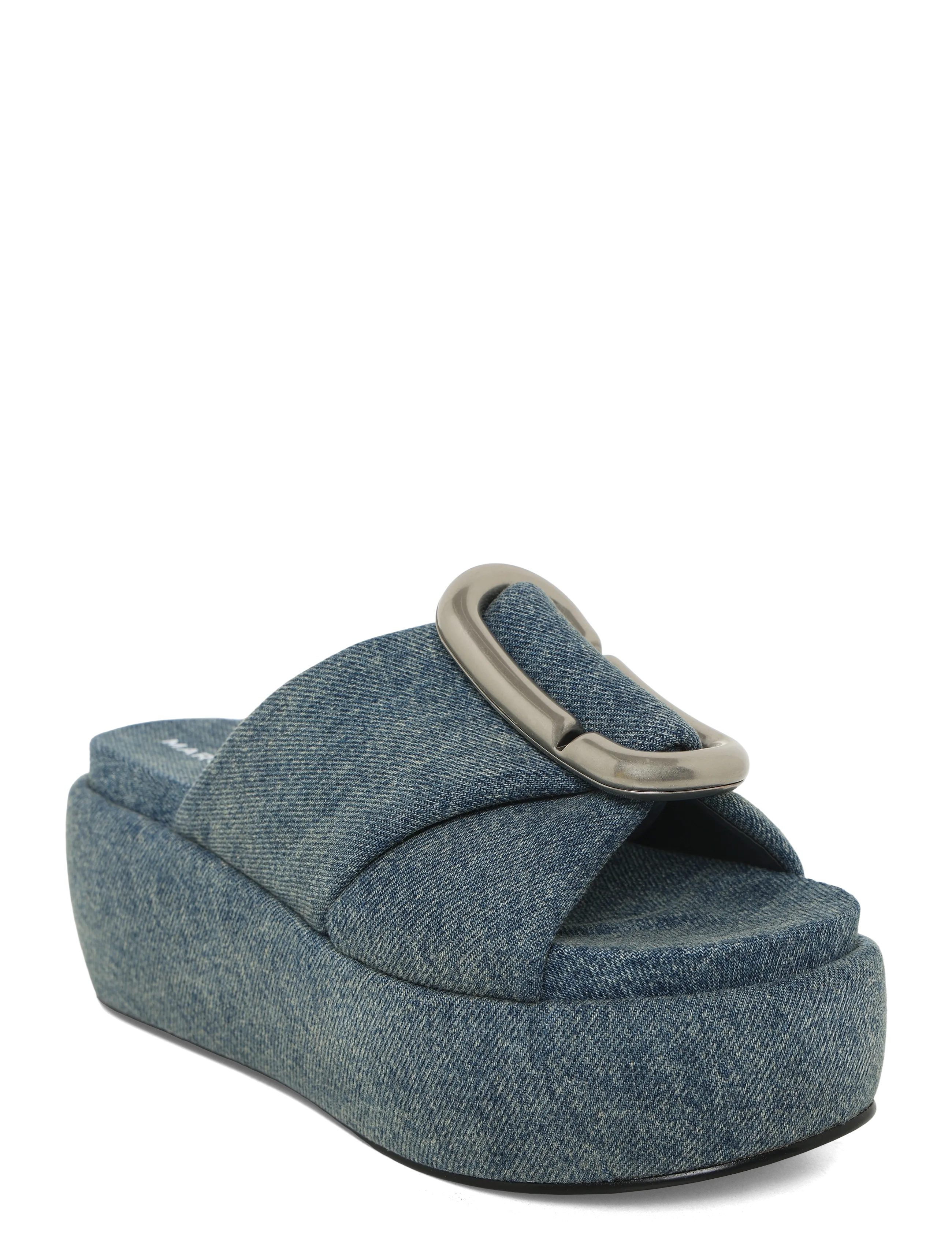 Marc Jacobs The Platform Sandal, Kvinder, Plateau Slide Sandal, Blå, Str: 38