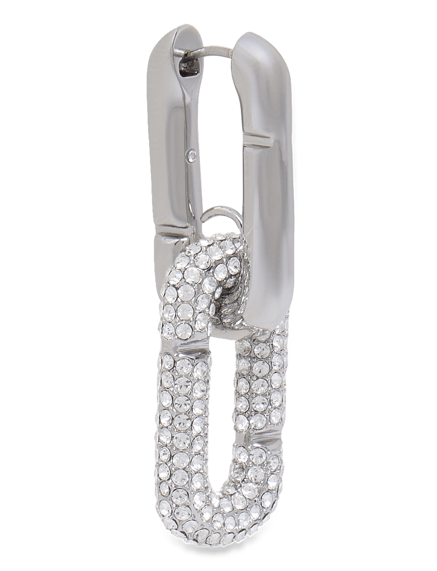 Marc Jacobs - POP J MARC PAVE DROP EARRINGS - ohrhänger - silver/crystal - 0