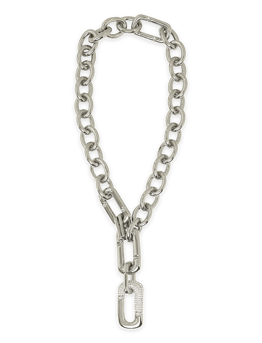 Marc Jacobs - POP J MARC STATEMENT NECKLACE - statement-ketten - silver/crystal - 1