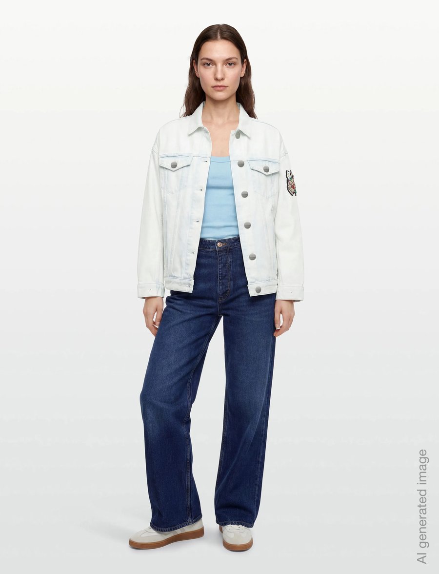 Marc Jacobs - OVERSIZED TRUCKER JACKET - light wash - 0