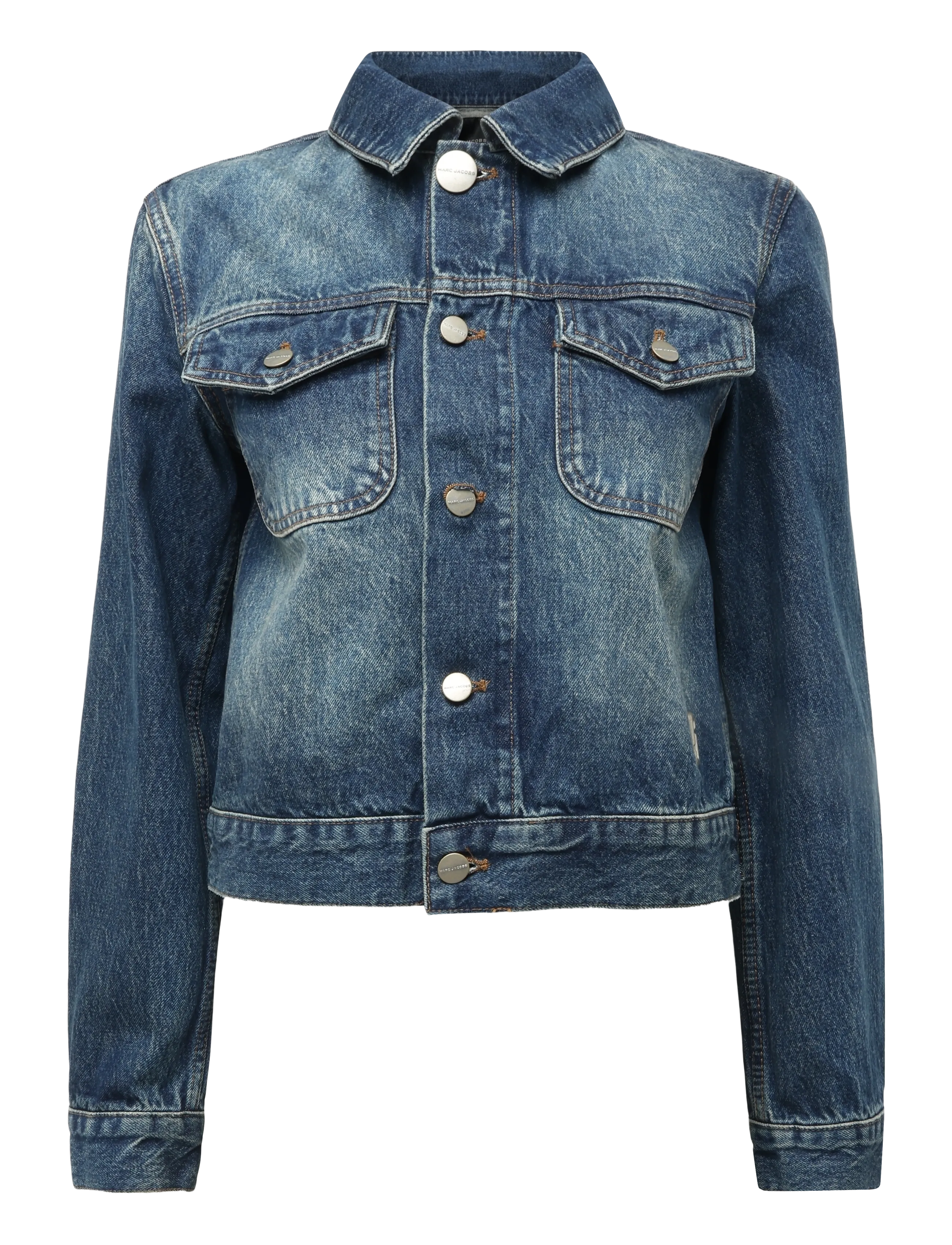 Marc Jacobs SHRUNKEN DENIM JACKET - Jacken - MEDIUM WASH INDIGO / blue
