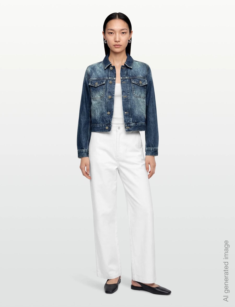 Marc Jacobs - SHRUNKEN DENIM JACKET - frühlingsjacken - medium wash indigo - 0