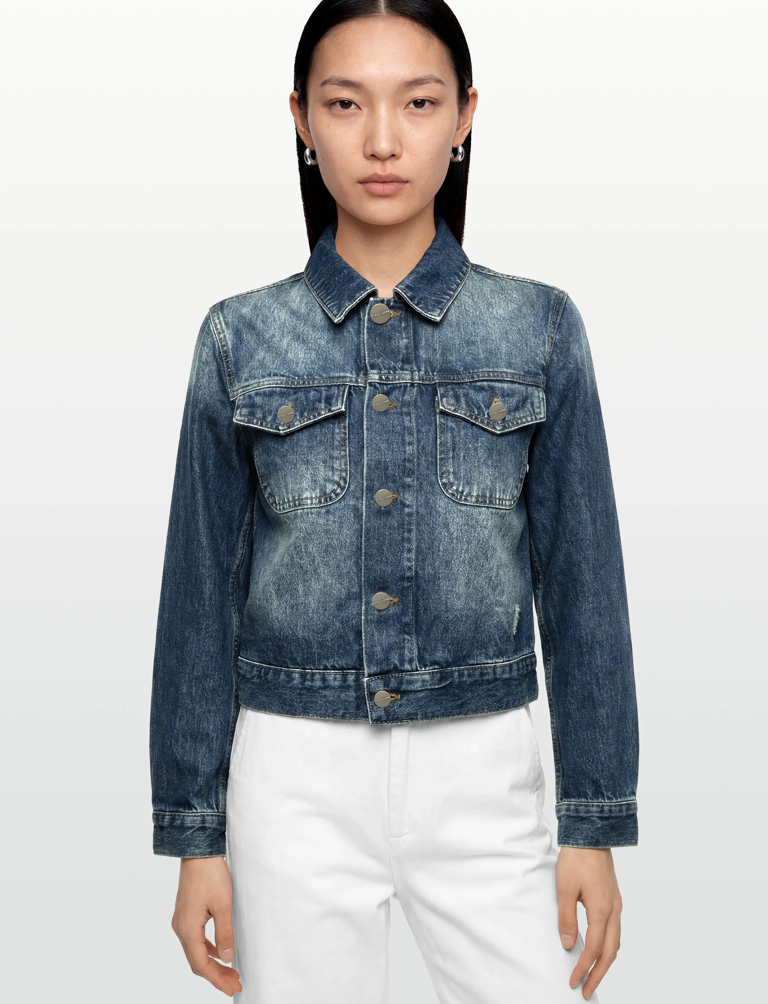 Marc Jacobs - SHRUNKEN DENIM JACKET - frühlingsjacken - medium wash indigo - 3