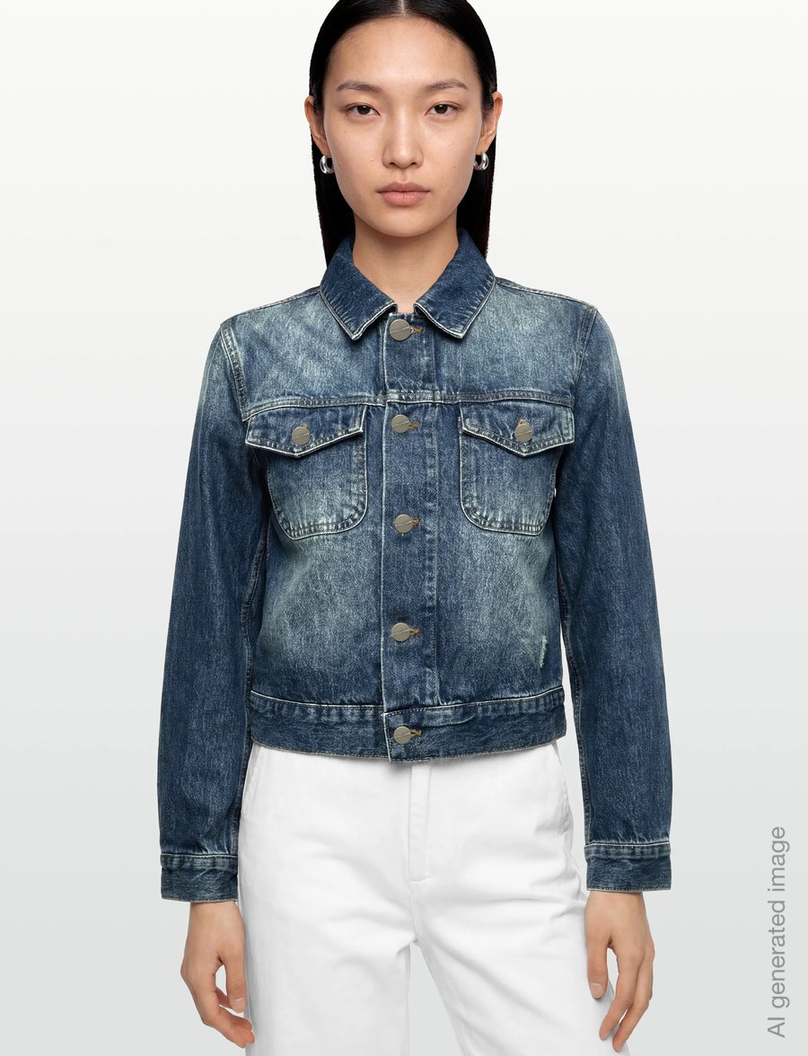 Marc Jacobs - SHRUNKEN DENIM JACKET - frühlingsjacken - medium wash indigo - 3