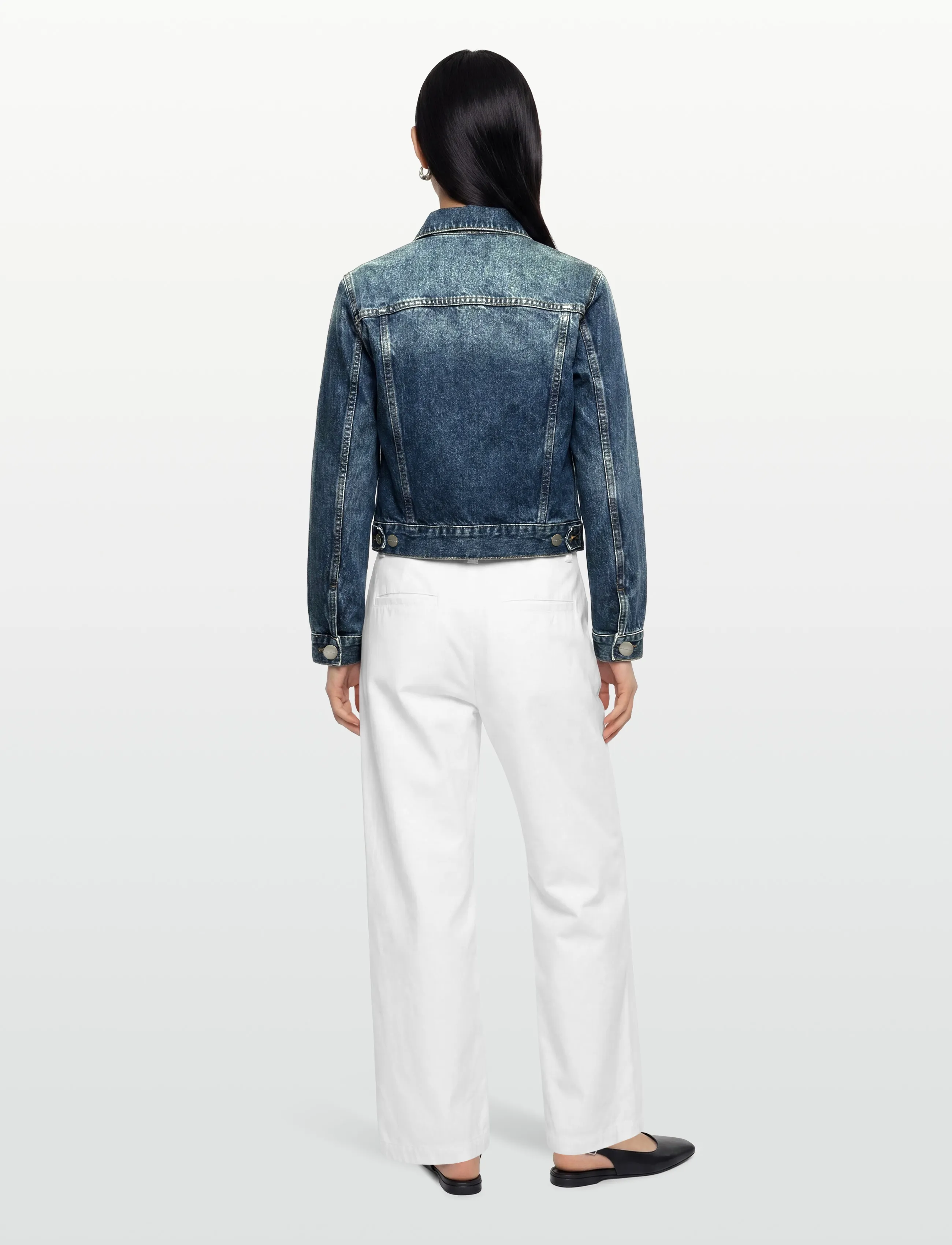 Marc Jacobs - SHRUNKEN DENIM JACKET - frühlingsjacken - medium wash indigo - 4