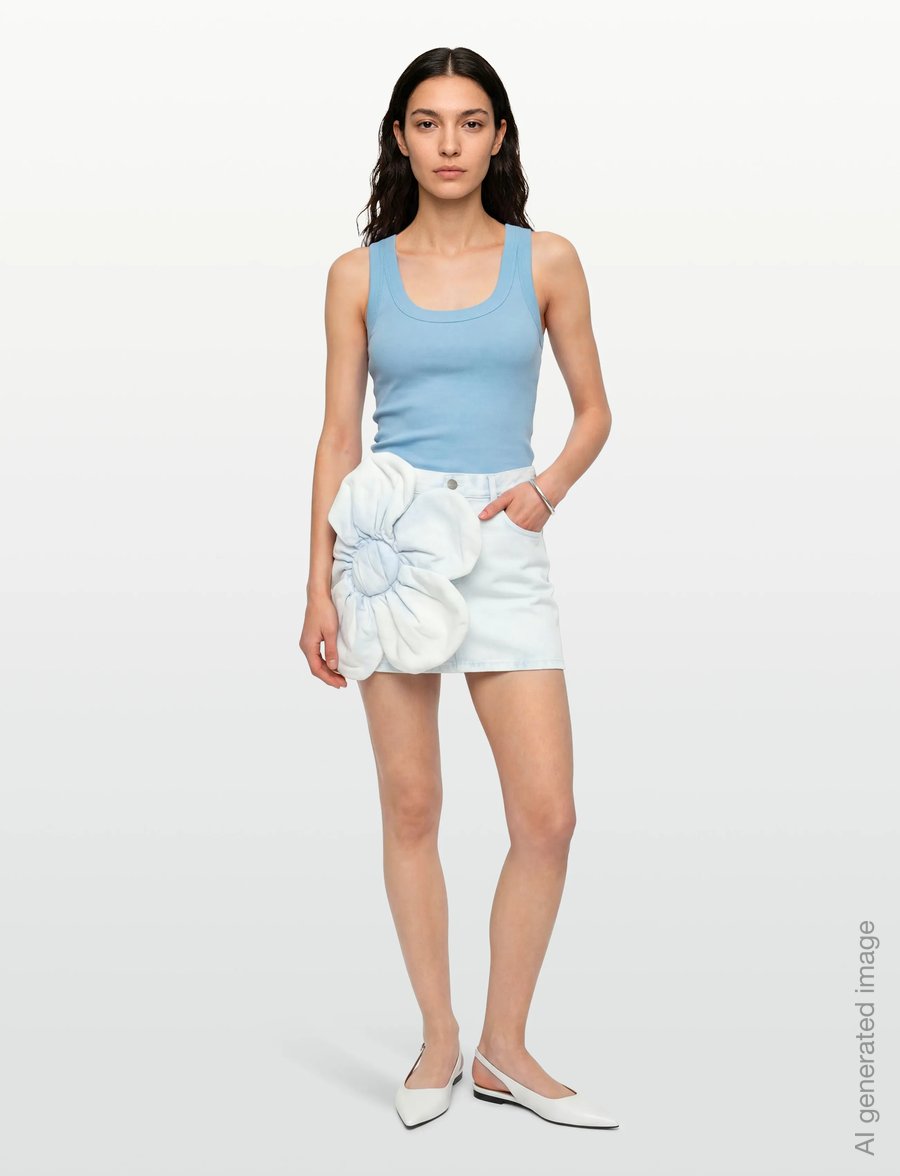 Marc Jacobs - DAISY DENIM SKIRT - jeansröcke - light wash - 0