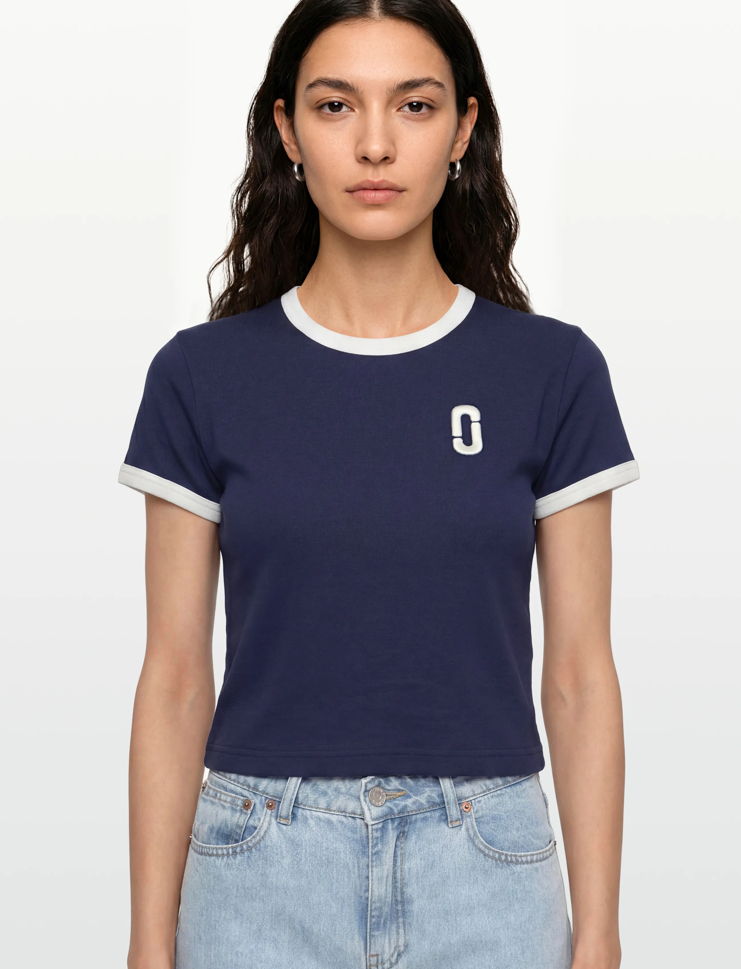 Marc Jacobs - POP J MARC RINGER BABY TEE - t-shirts - navy multi - 3