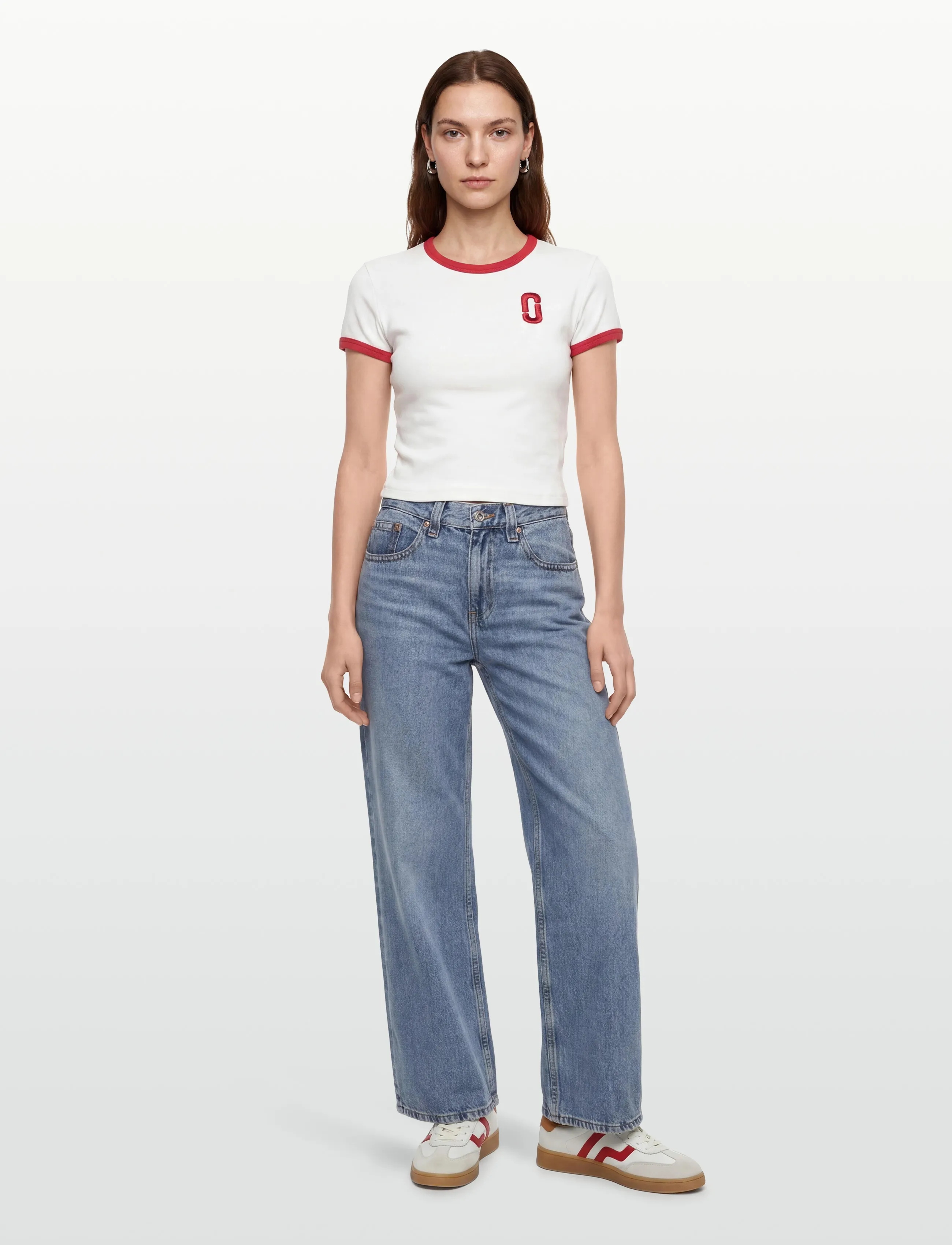 Marc Jacobs Pop J Marc Ringer Baby Tee, L, White, T-Shirts & Toppe > Kortærmede, Dame