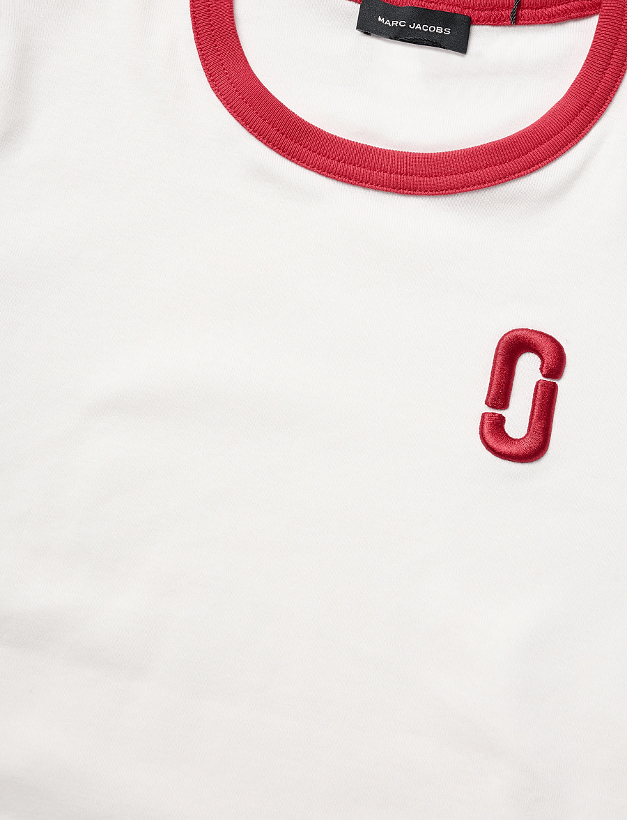 Marc Jacobs - POP J MARC RINGER BABY TEE - t-shirts - white multi - 5