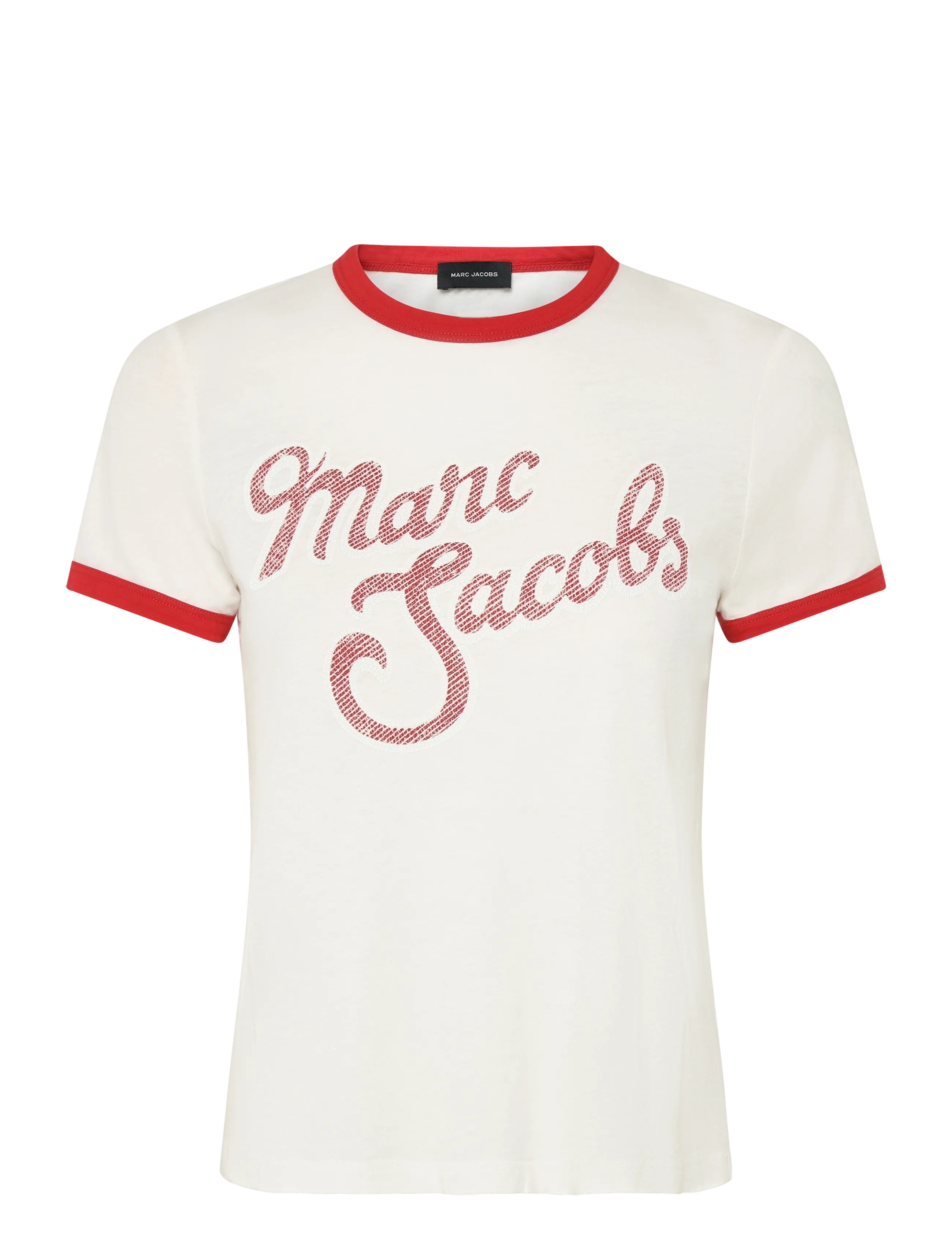 Marc Jacobs MARC LOGO RINGER FEMME TEE - T-shirts - WHITE MULTI / white