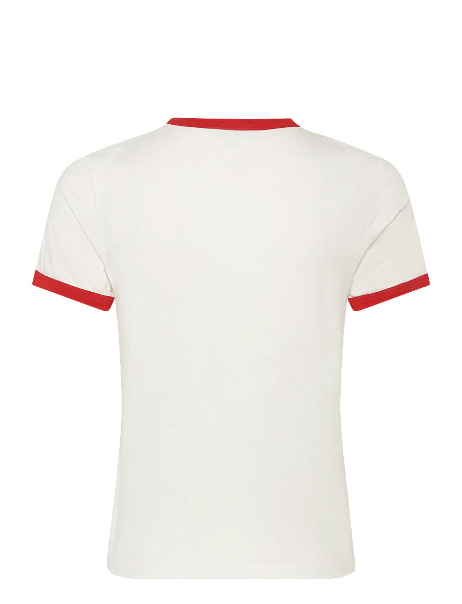 Marc Jacobs - MARC LOGO RINGER FEMME TEE - t-shirts - white multi - 2
