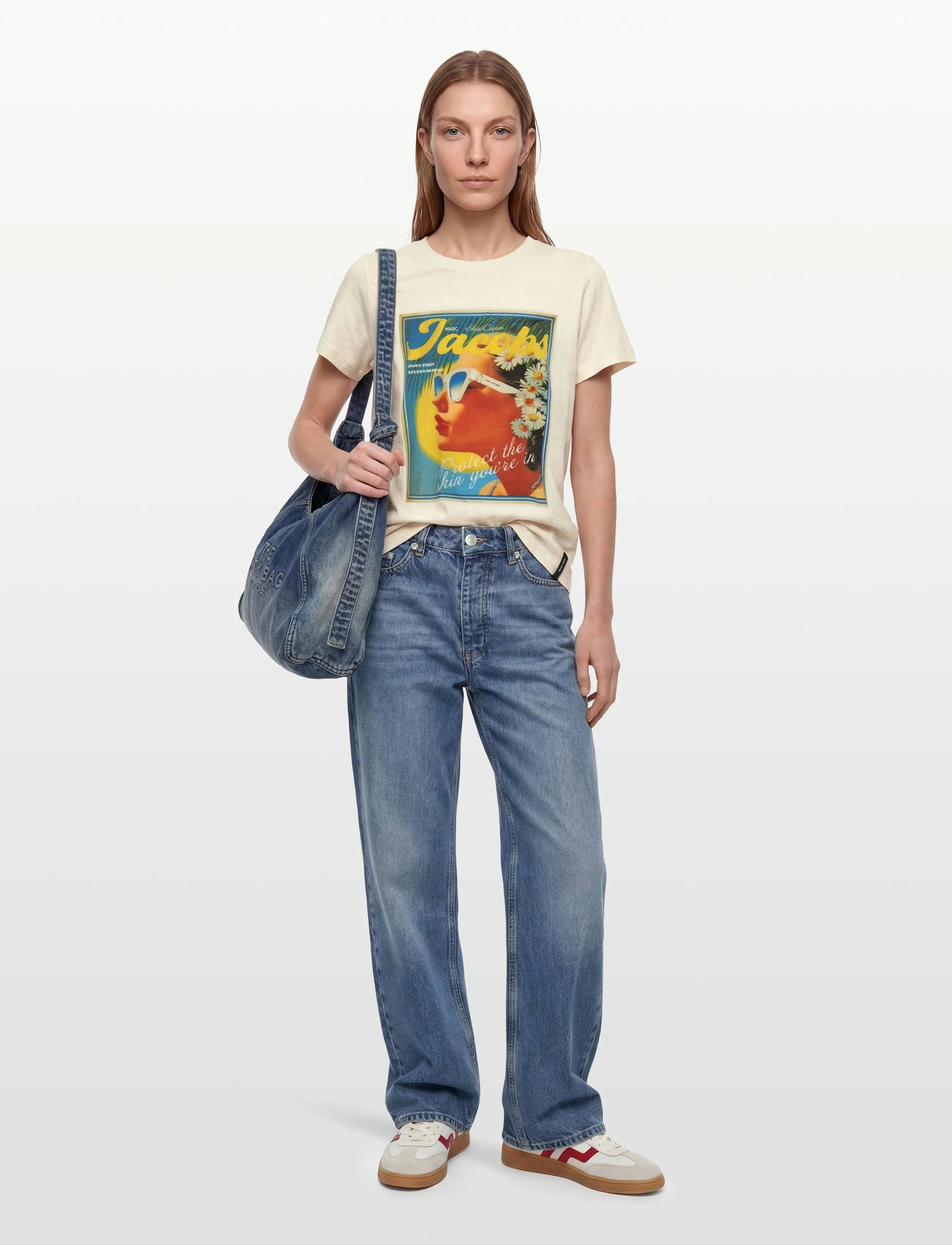 Marc Jacobs SUN POSTER FEMME TEE - T-shirts - WHITE MULTI / cream
