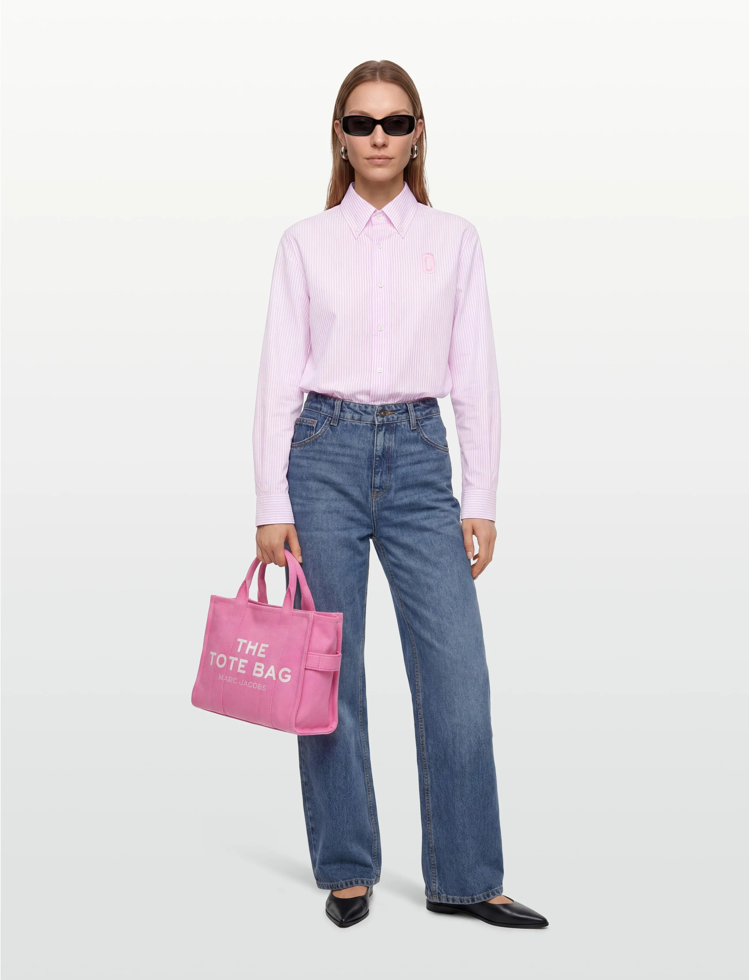 Marc Jacobs - POP J MARC POPLIN SHIRT - langärmlige hemden - ribbon pink multi - 0