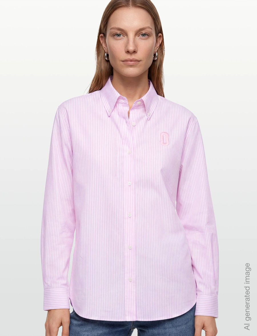 Marc Jacobs - POP J MARC POPLIN SHIRT - langärmlige hemden - ribbon pink multi - 3