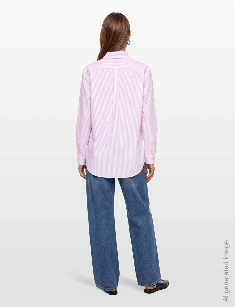 Marc Jacobs - POP J MARC POPLIN SHIRT - langärmlige hemden - ribbon pink multi - 4