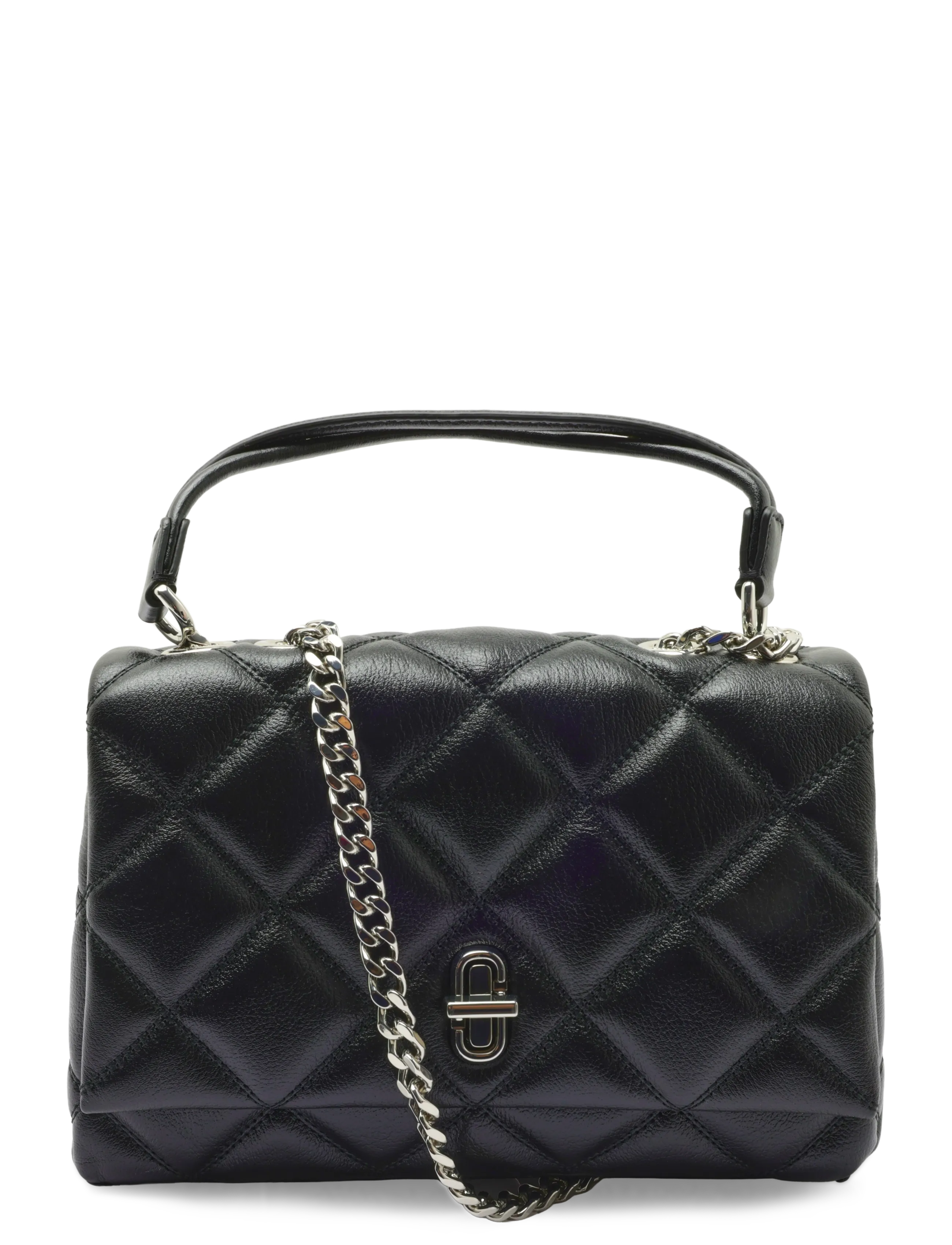 Marc Jacobs THE SLIM DUAL CHAIN SHOULDER - Bags - BLACK / black
